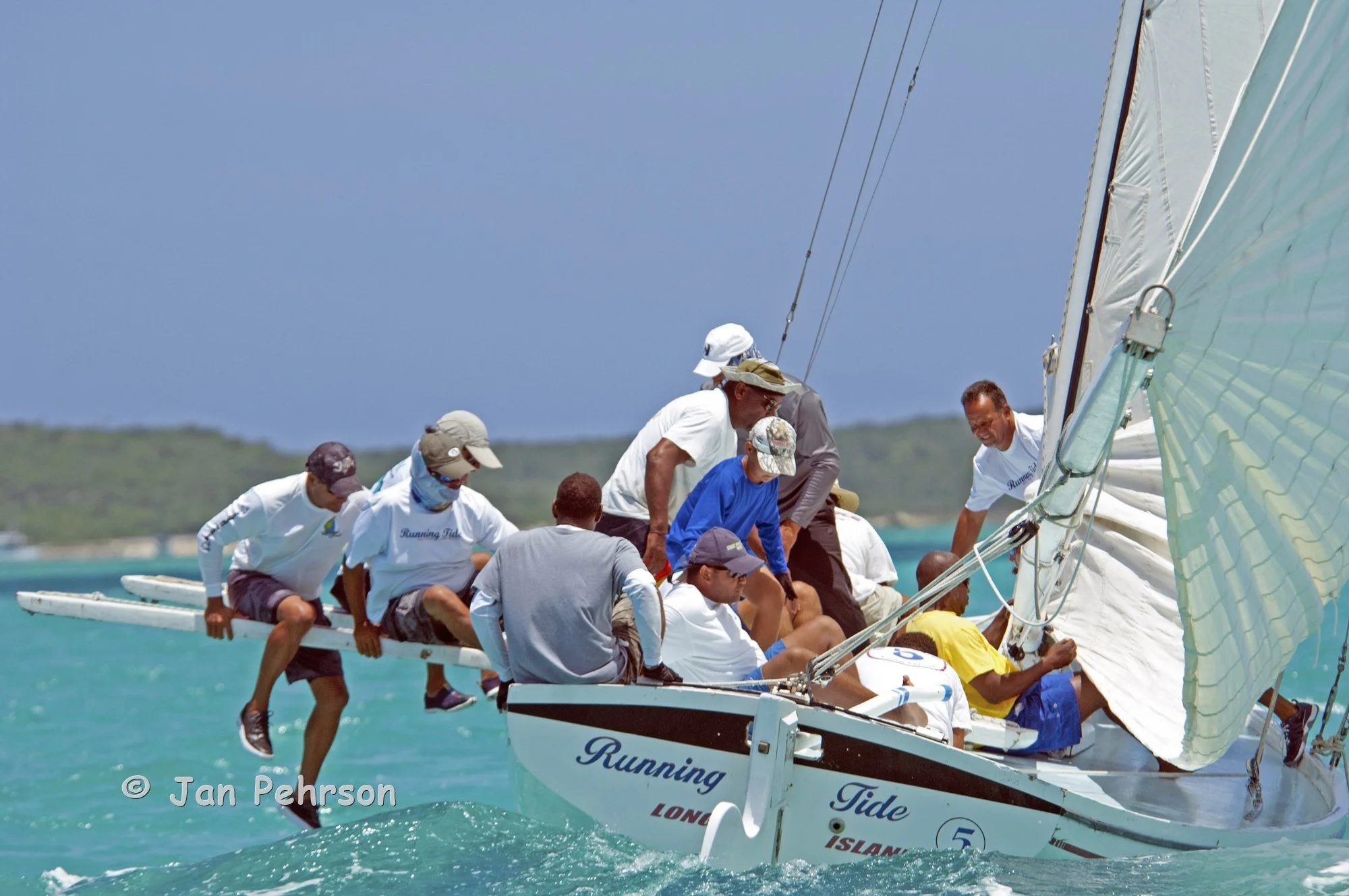 May 2018, Salt Point, Long Island, Bahamas, Long Island Regatta, Day 1, Class A - Running Tide (0614)