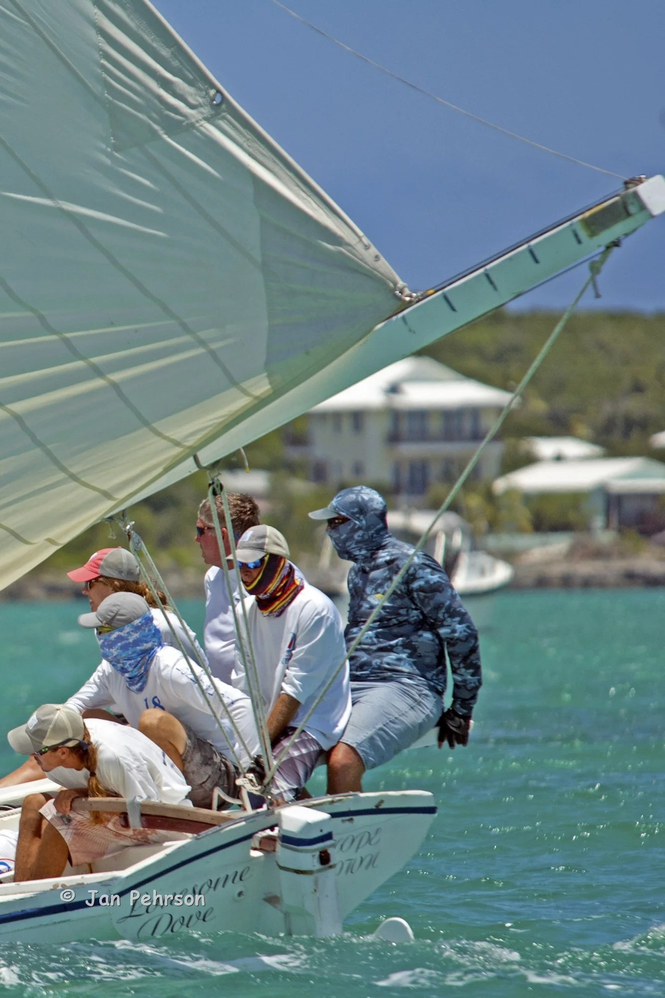 June 2018, Salt Point, Long Island, Bahamas, Long Island Regatta, Day 2, Class B - Lonesome Dove (0939)