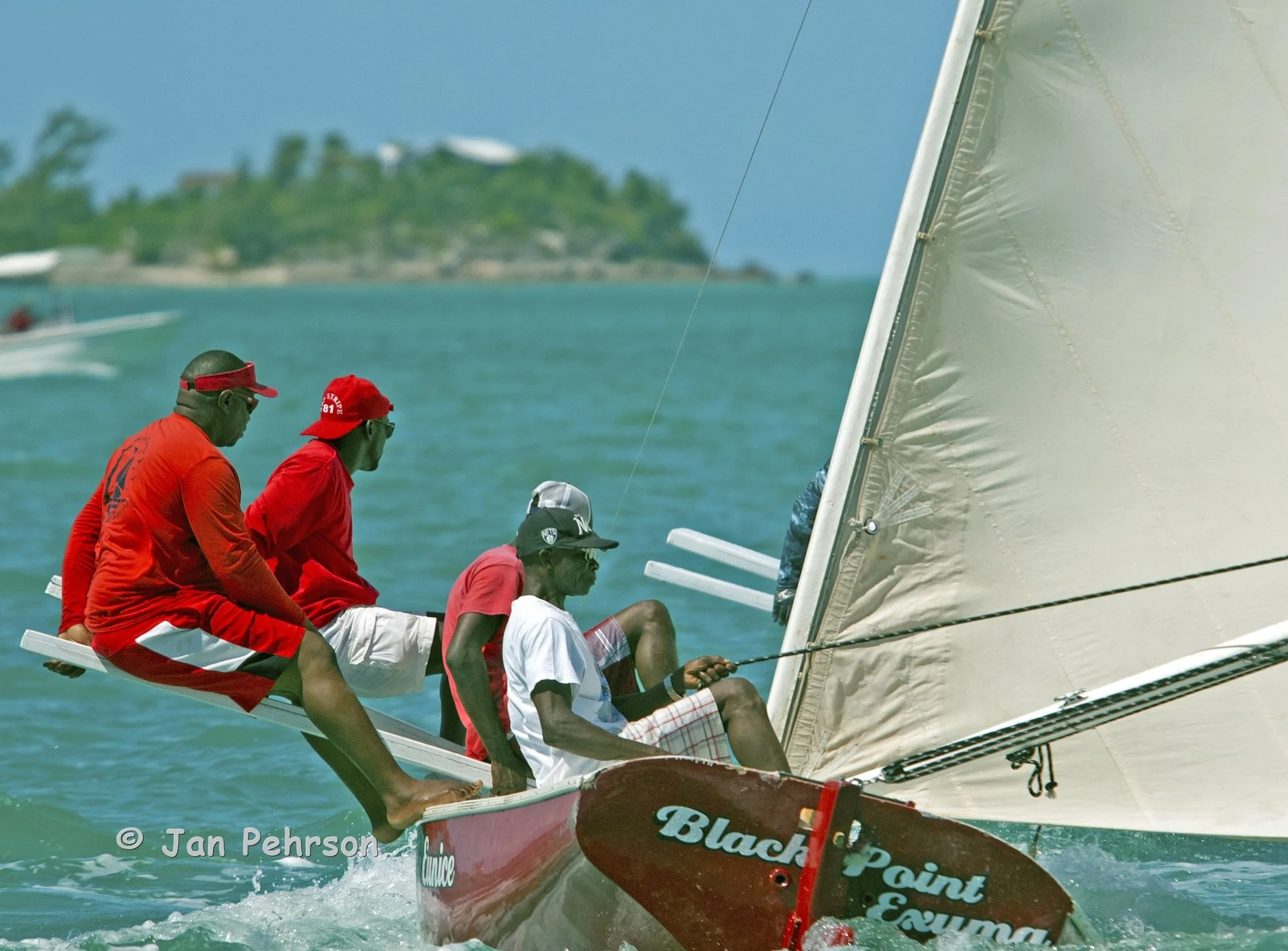 June 2018, Salt Point, Long Island, Bahamas, Long Island Regatta, Day 2, Class C - Lady Eunice (0320)
