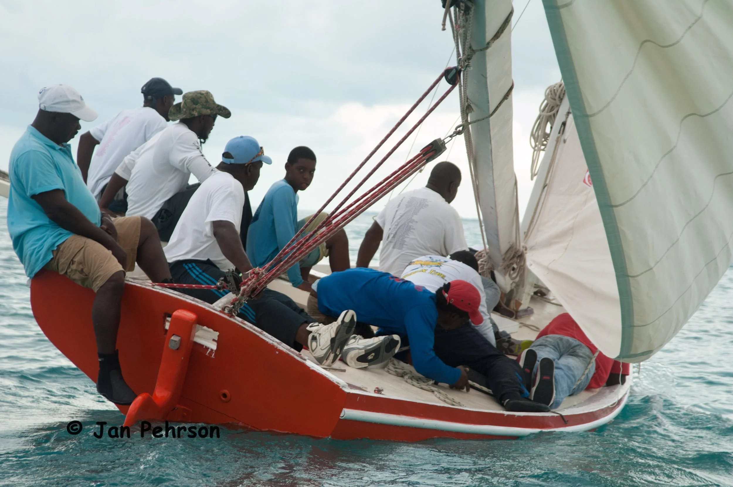 April 2018, Georgetown, Exuma, Bahamas, National Family Island Regatta, Day 1, Class B, 2nd in Class, Lady Sonia, Buzzy Rolle, Exuma (0169)