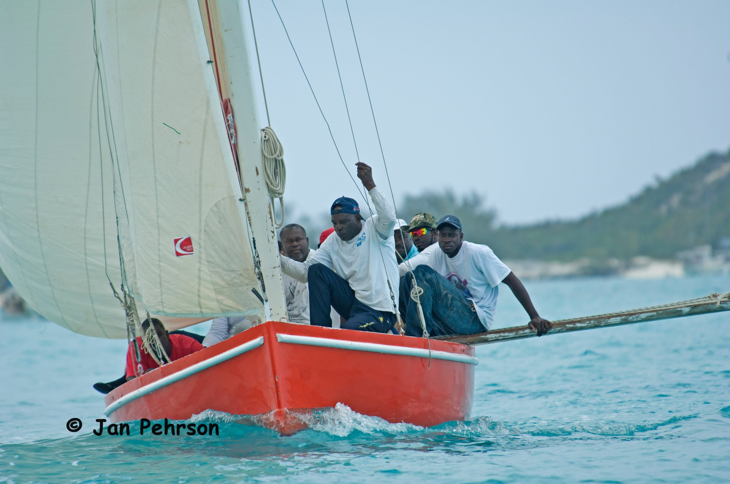 April 2018, Georgetown, Exuma, Bahamas, National Family Island Regatta, Day 2, Class B, 2nd Place, Lady Sonia, Buzzy Rolle, George Town, Exuma (0082)