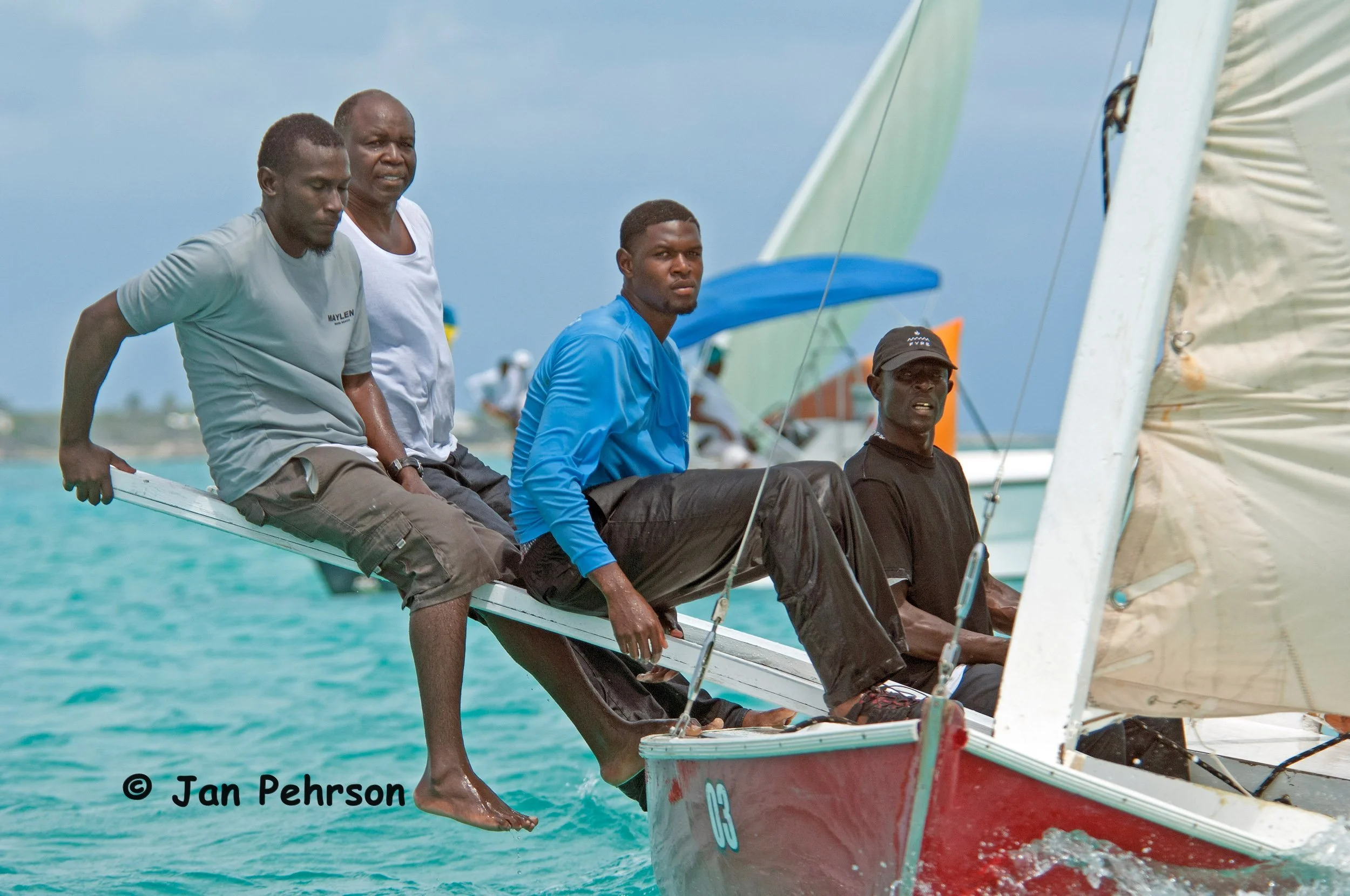April 2018, Georgetown, Exuma, Bahamas, National Family Island Regatta, Day 3, Class C, Lady Eunice, Ralph Kemp, Black Point, Exuma (0479)