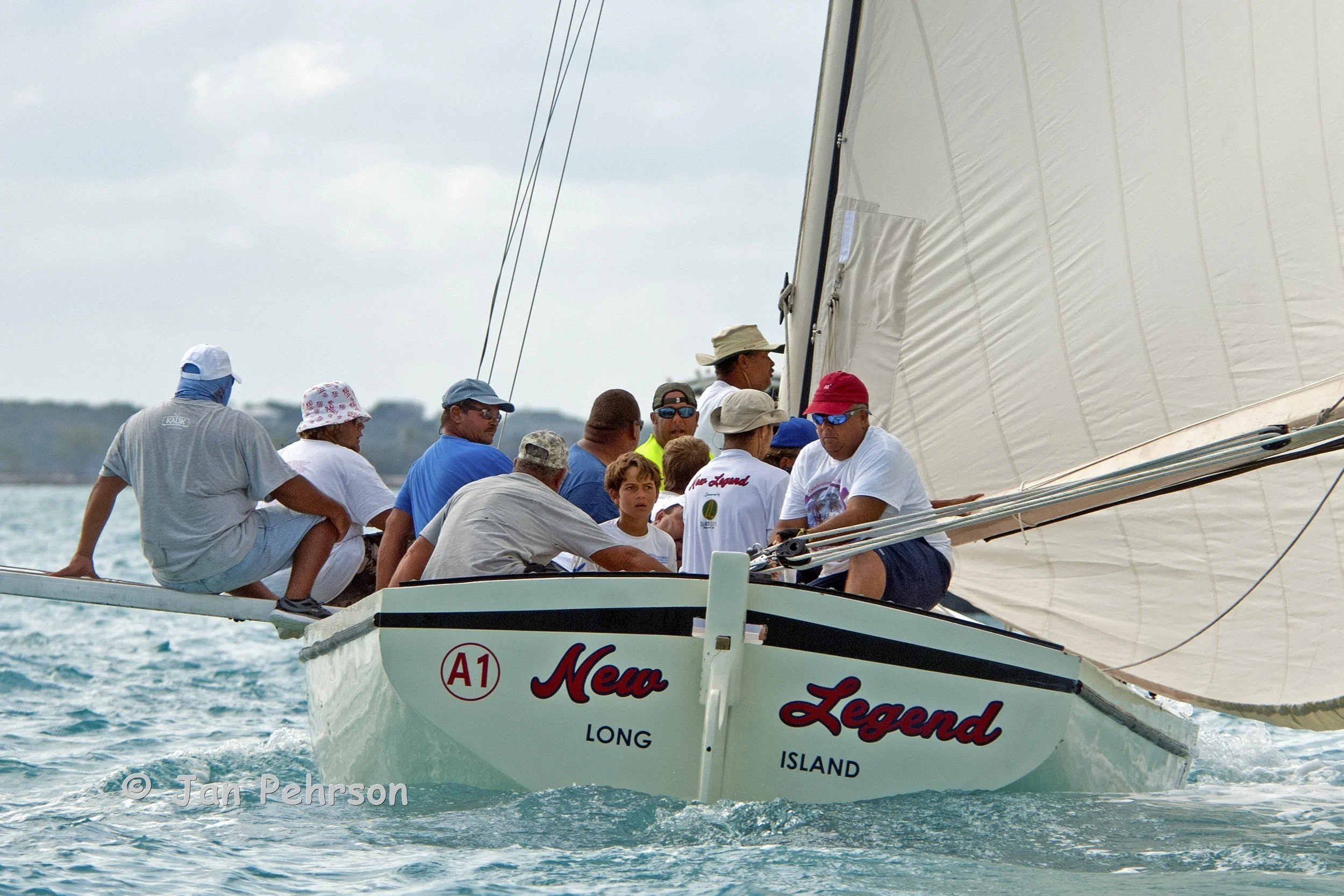 April 2018, Georgetown, Exuma, Bahamas, National Family Island Regatta, Day 3, Class A, New Legend, Mark Knowles, Mangrove Bush, Long Island (0185)