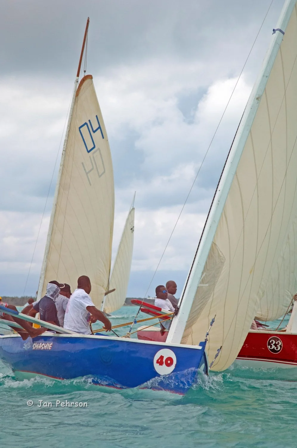 April 2018, Georgetown, Exuma, Bahamas, National Family Island Regatta, Day 3, Class C, Smashie, Van Ferguson, Blackpoint, Exuma (0120)