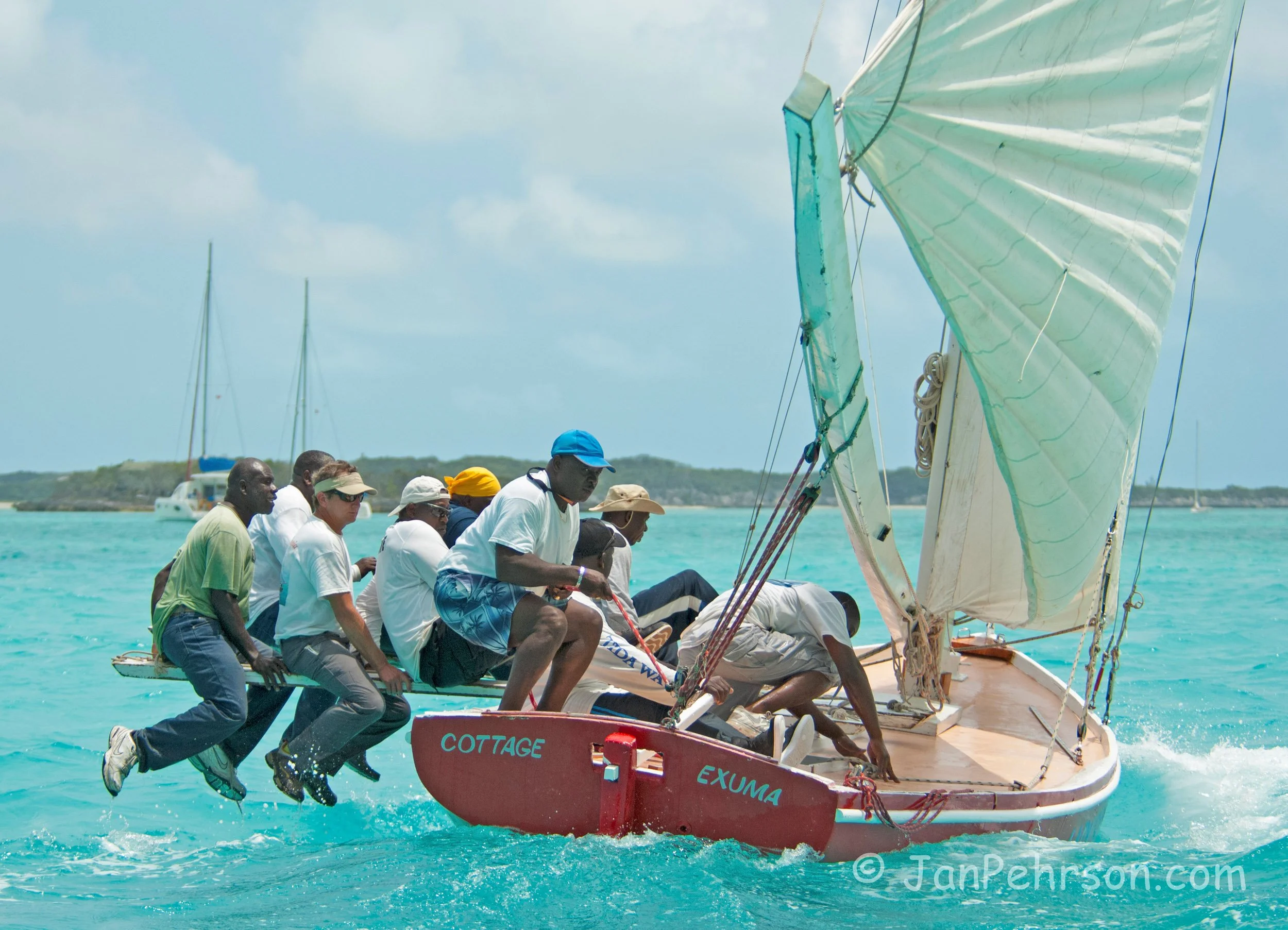 April 2017, Georgetown, Exuma, Bahamas, National Family Island Regatta, Day 1, Class B, Lady Sonia, Buzzy Rolle, George Town (0584)