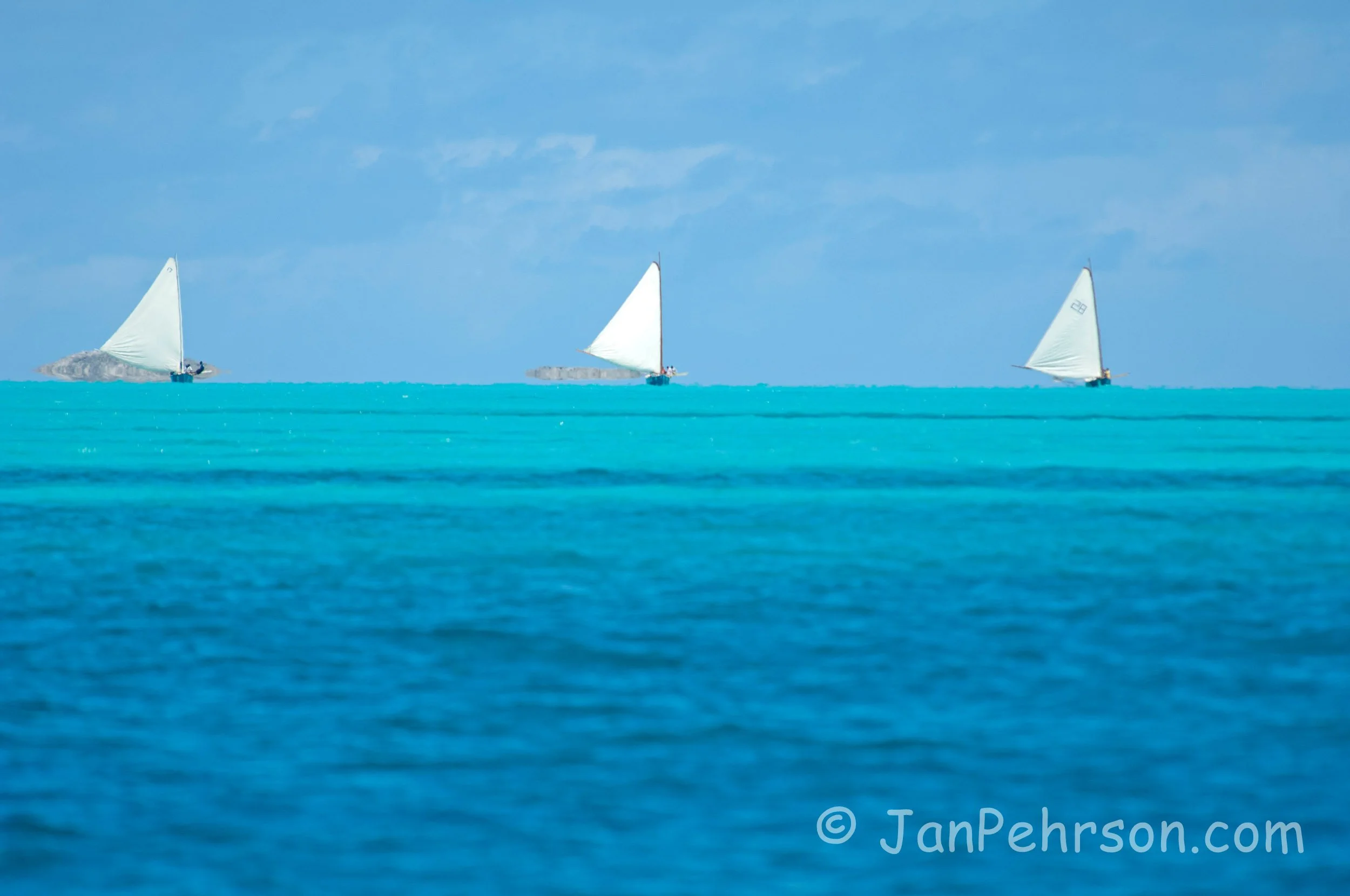 National Family Island Regatta of the Bahamas 2014 - C Class Bahamian Boats at practice (0111)