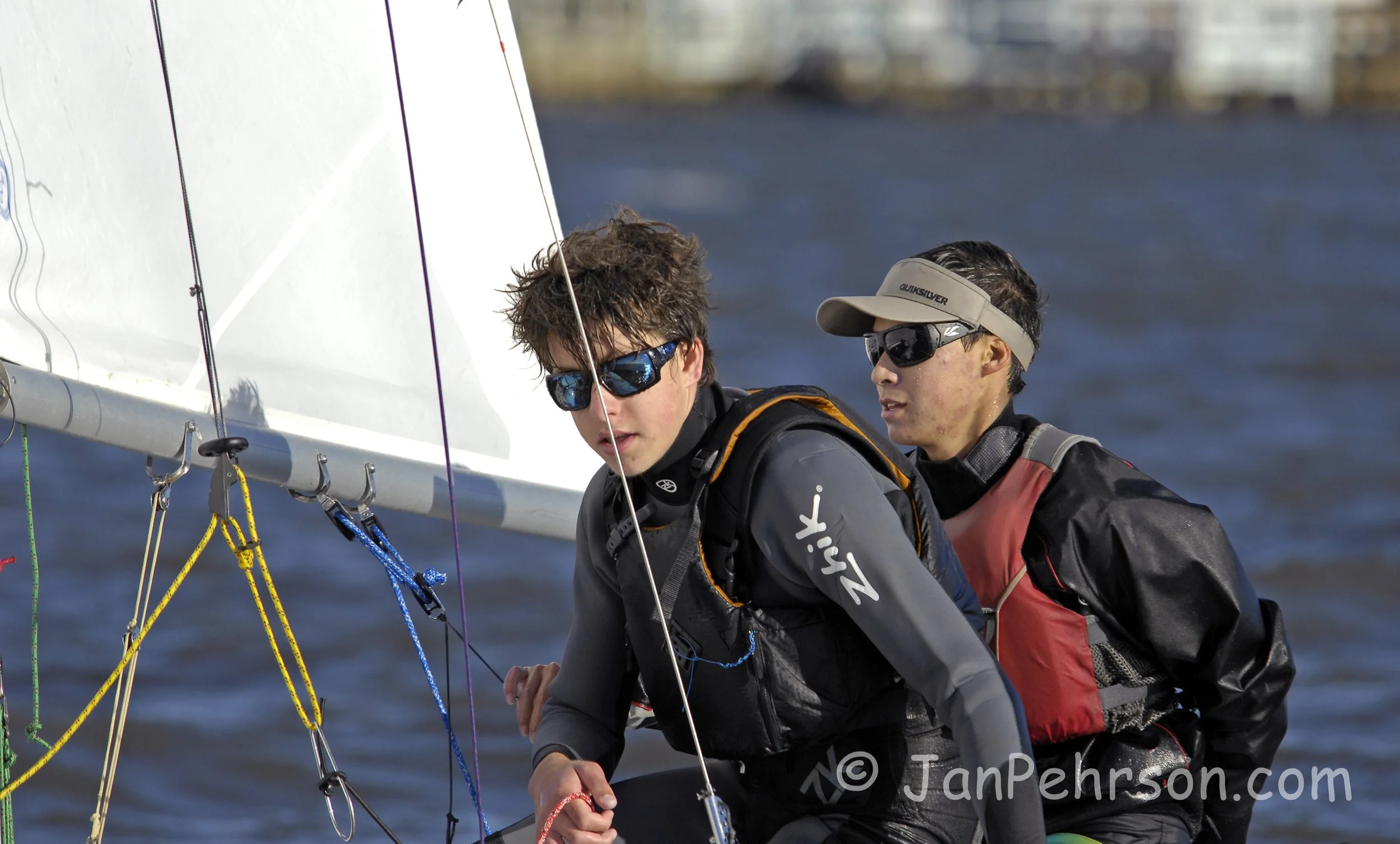 C420 Midwinters, Jensen Beach, Feb 15, 2014 US Sailing Center Martin County Day 1 - sail number 2073 Kristopher Swanson and Alexander Ron (0576)