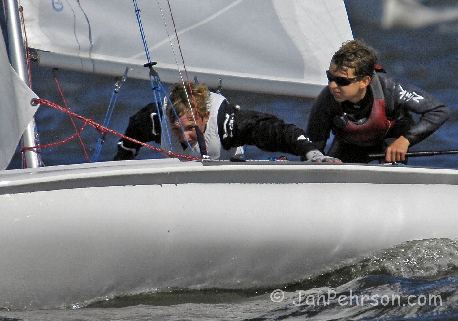 C420 Midwinters, Jensen Beach, Feb 15, 2014 US Sailing Center Martin County Day 1 - sail number 5775 Romain Screve and Andrew Person (0202bA)