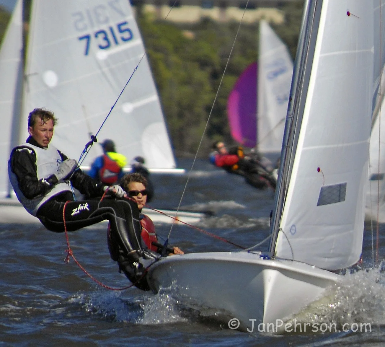 C420 Midwinters, Jensen Beach, Feb 15, 2014 US Sailing Center Martin County Day 1 - sail number 5775 Romain Screve and Andrew Person (0167A)