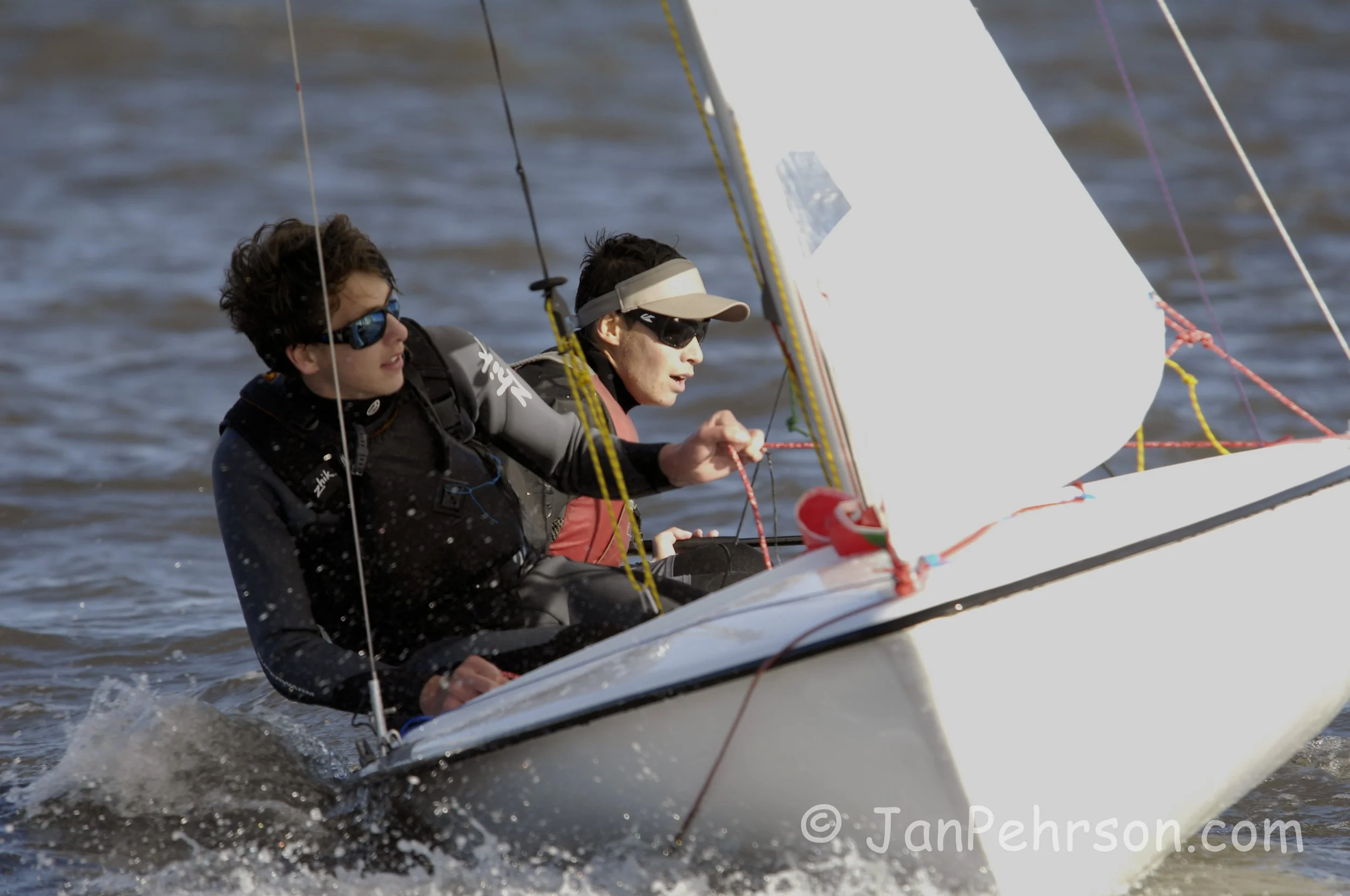 C420 Midwinters, Jensen Beach, Feb 15, 2014 US Sailing Center Martin County Day 1 - sail number 2073 Kristopher Swanson and Alexander Ron (0570)
