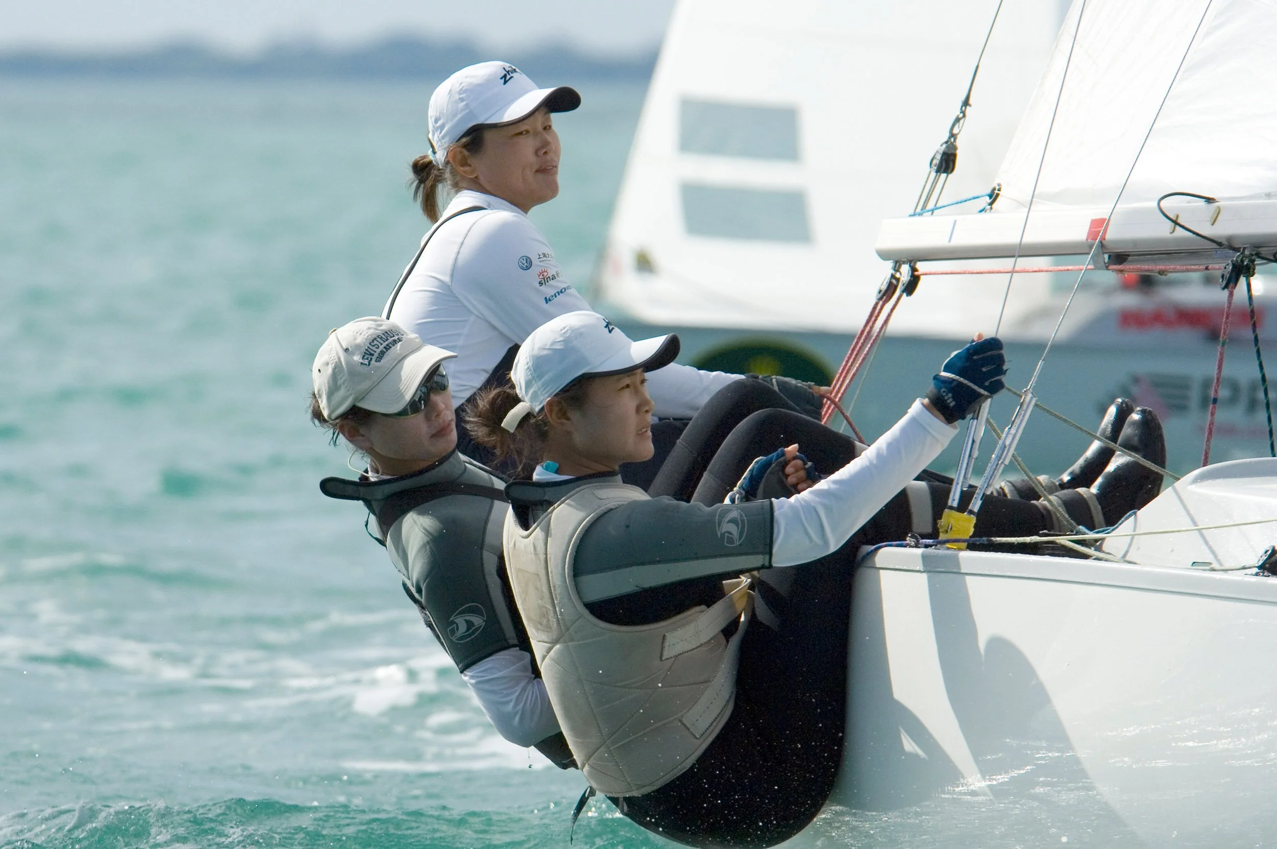 Rolex Miami Olympic Class Regatta,Miami,Florida,Day 4,Yngling Class,Sailors:Xia Qun, Song/XIAO NI, LI/YAN LI, YU,Country:CHN China (02301)