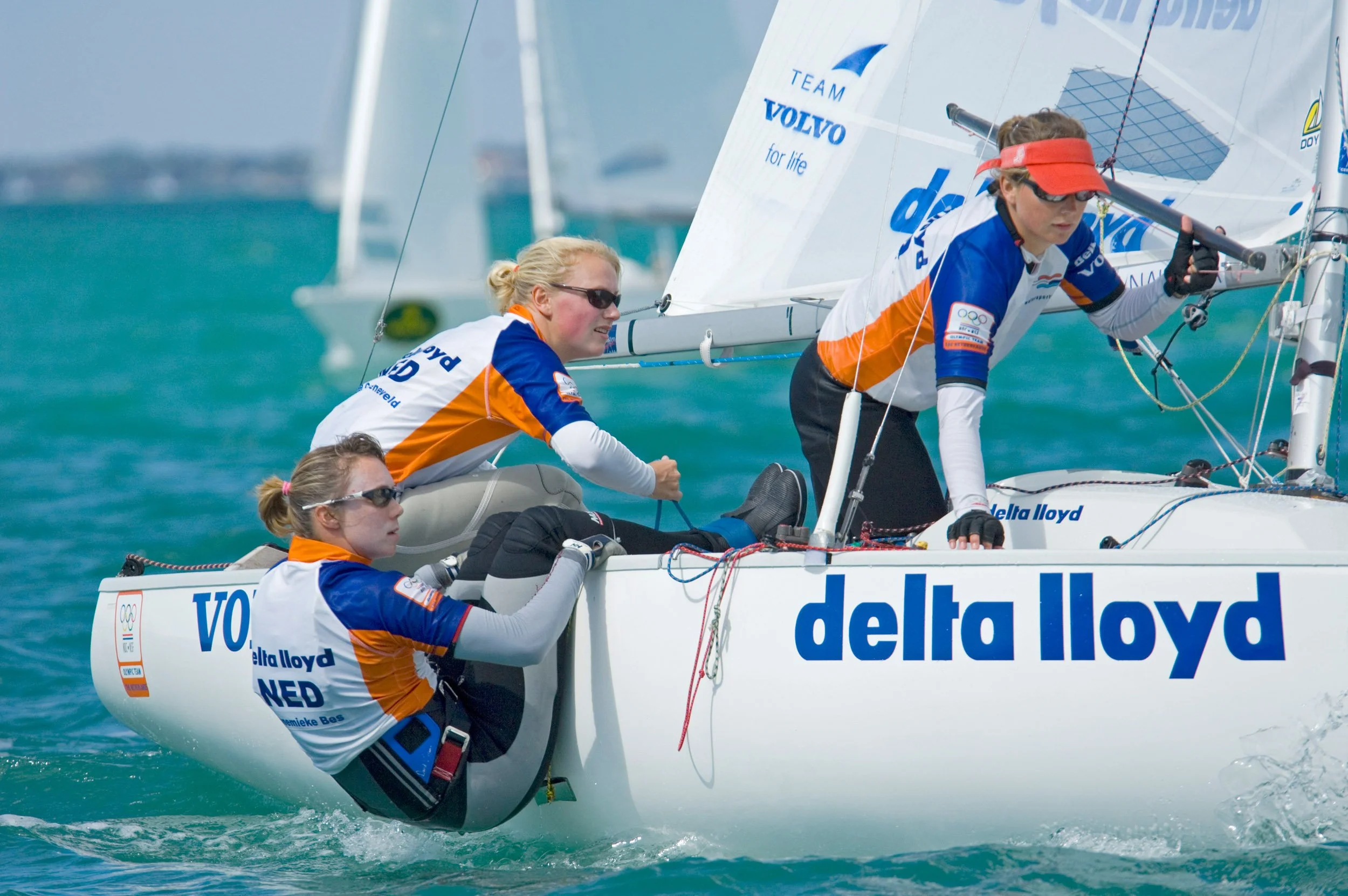 Rolex Miami Olympic Class Regatta,Miami,Florida,Day 4,Yngling Class,Sailors:Groeneveld, Renee/Bes, Annemieke/Kampen, Marge,Country:NED Netherlands3rd in Class (01610)