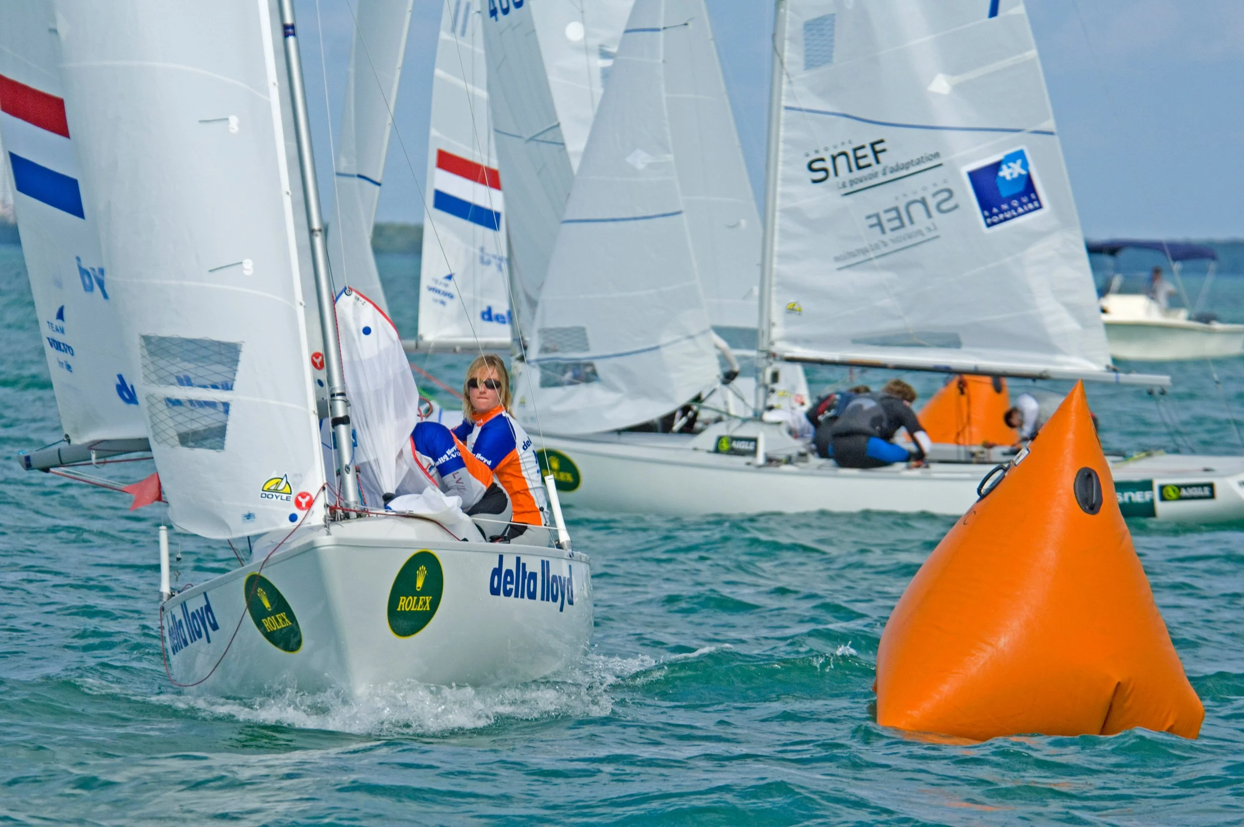 Rolex Miami Olympic Class Regatta,Miami,Florida,Day 4,Yngling Class,Sailors:Mulder, Mandy/Faber, Mary/Witteveen, Merel,Country:NED NetherlandsClass Winner (02163)