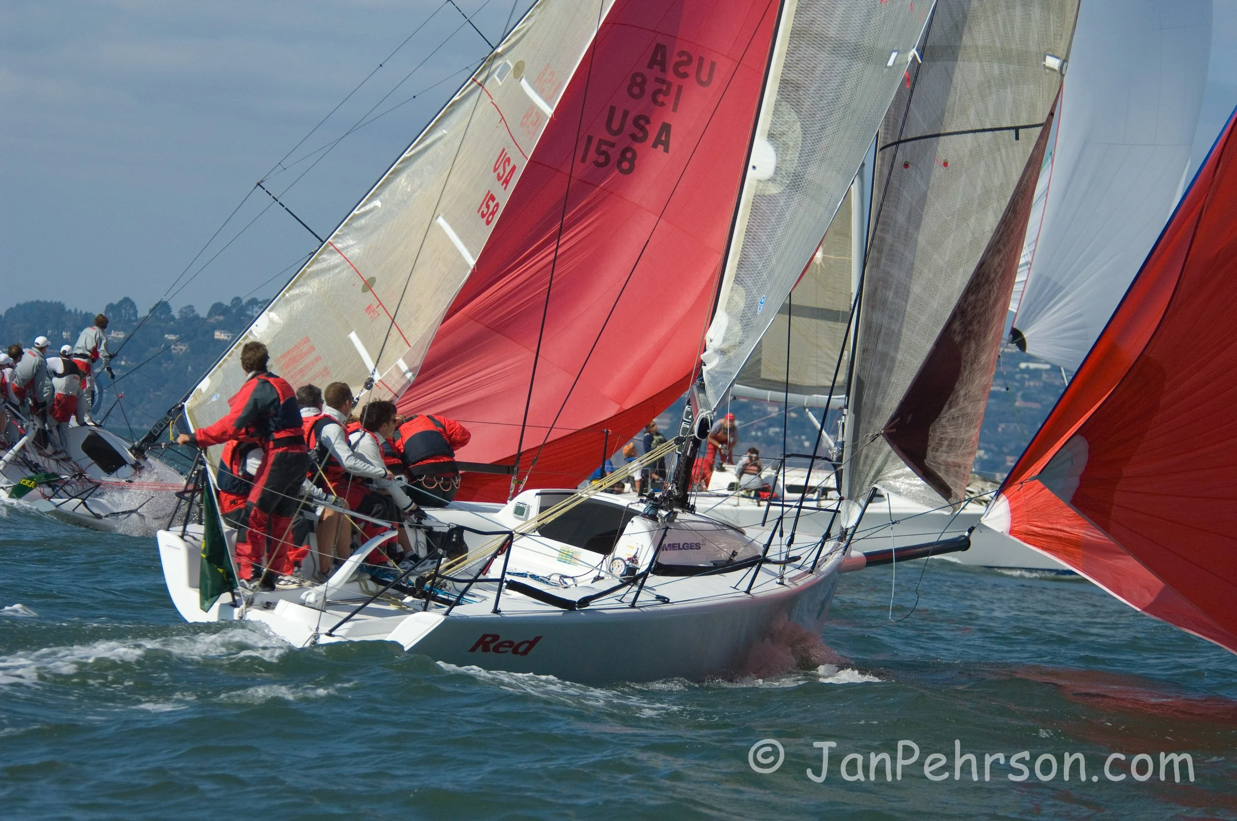 Rolex 2007 Big Boat Series San Francisco - Melges 32 - Red - Skipper: Tim Edwards, Torquay, Devon, UK (02204)
