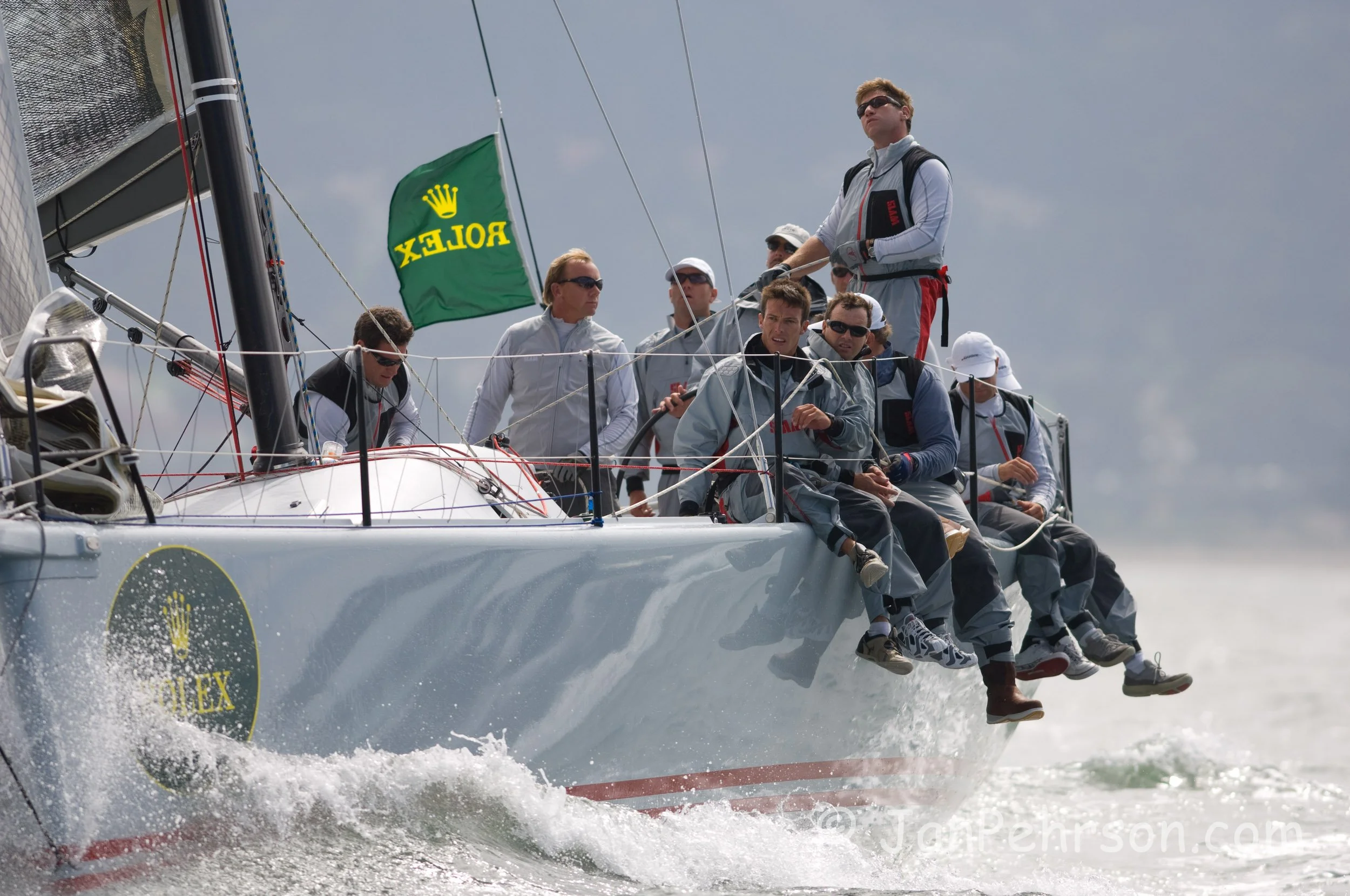 Rolex 2007 Big Boat Series San Francisco - IRCA - Sjambok - Larry Ellison Driving  (00515)