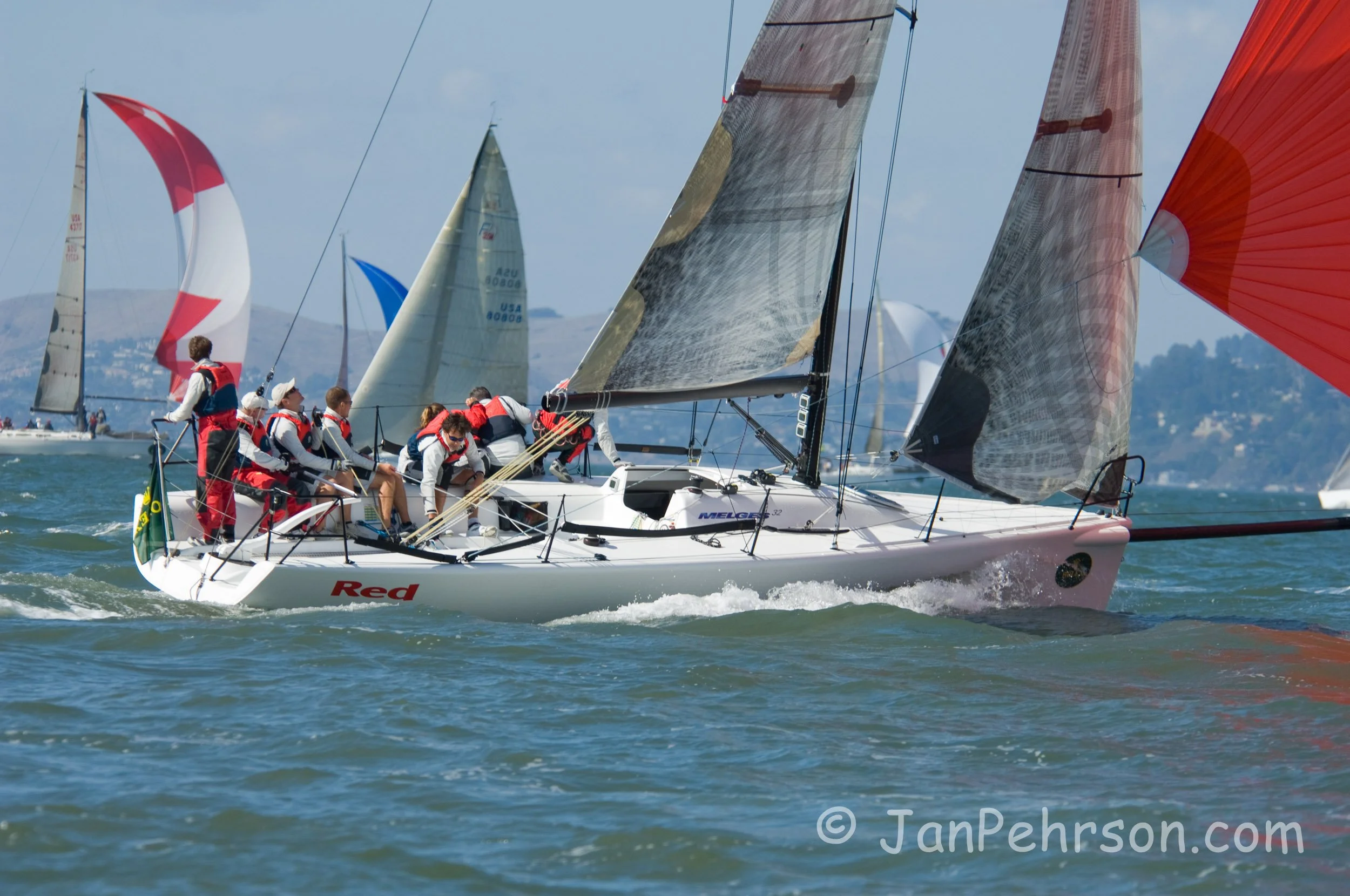 Rolex 2007 Big Boat Series San Francisco - Melges 32 - Red - Skipper: Tim Edwards, Torquay, Devon, UK (01053)