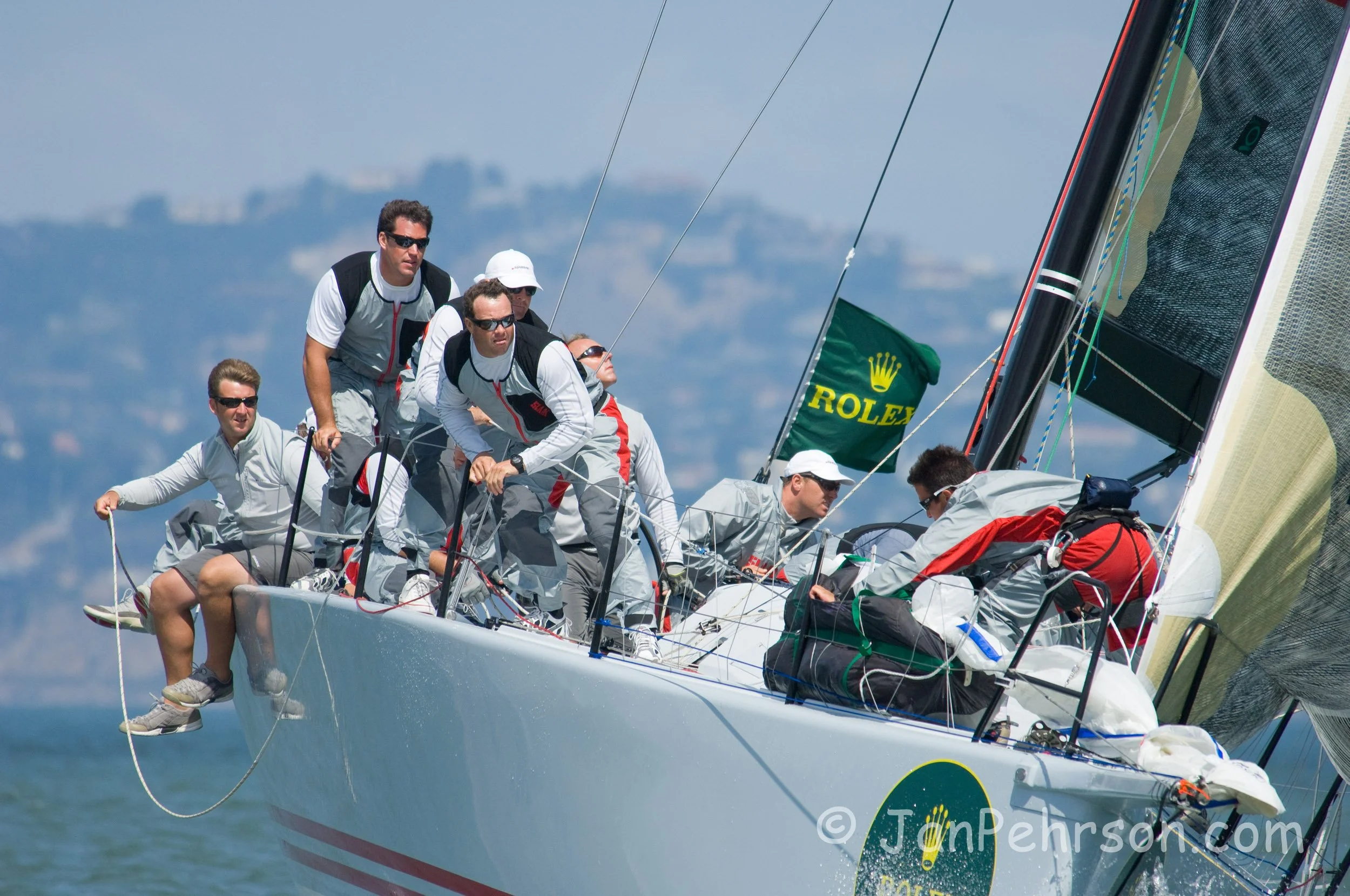 Rolex 2007 Big Boat Series San Francisco - IRCA - Sjambok - Larry Ellison Driving (01669)