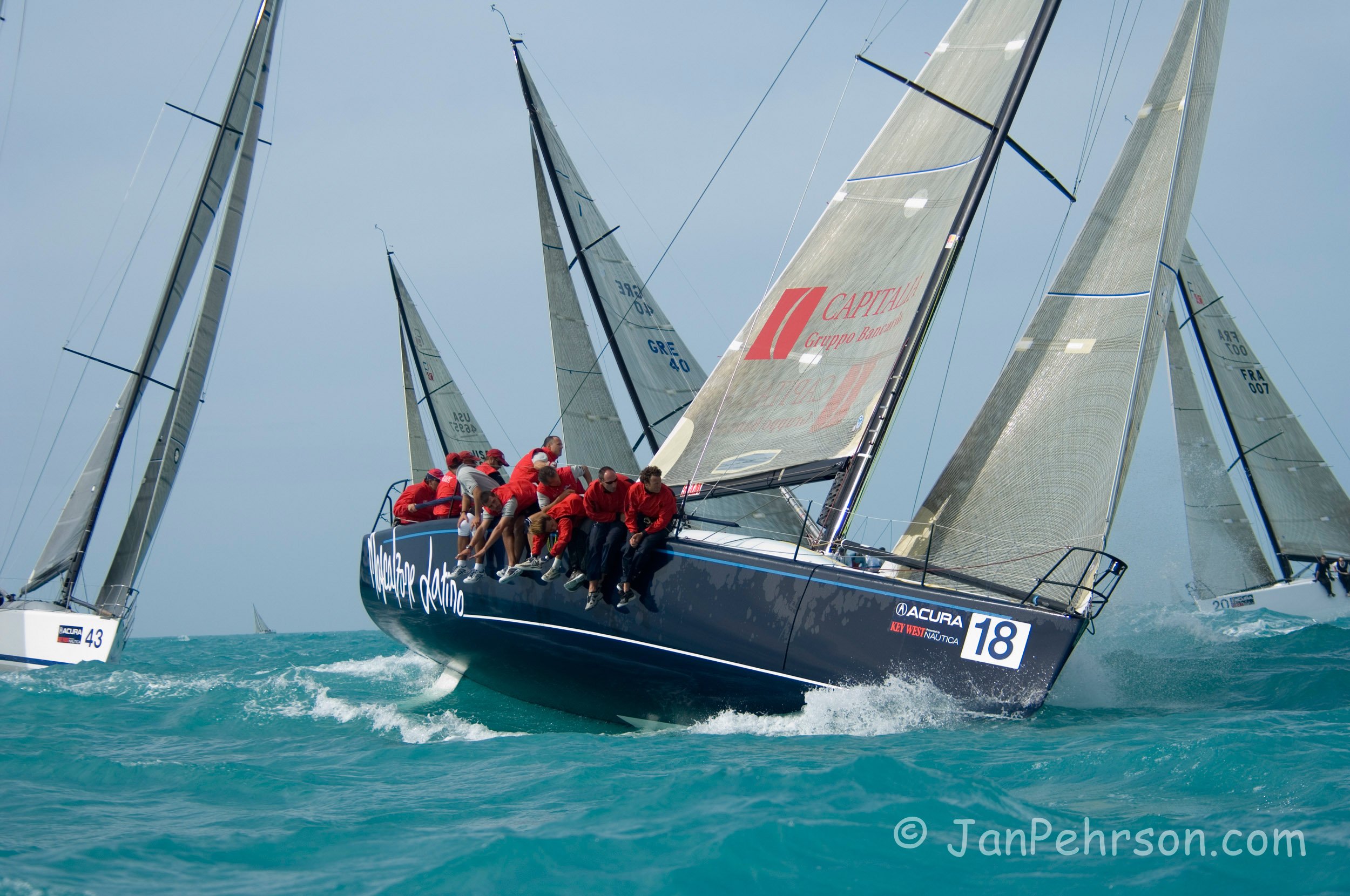 Key West Race Week 2006, Day 5. Farr 40 Mascalzone Latino Class Winner (1194)