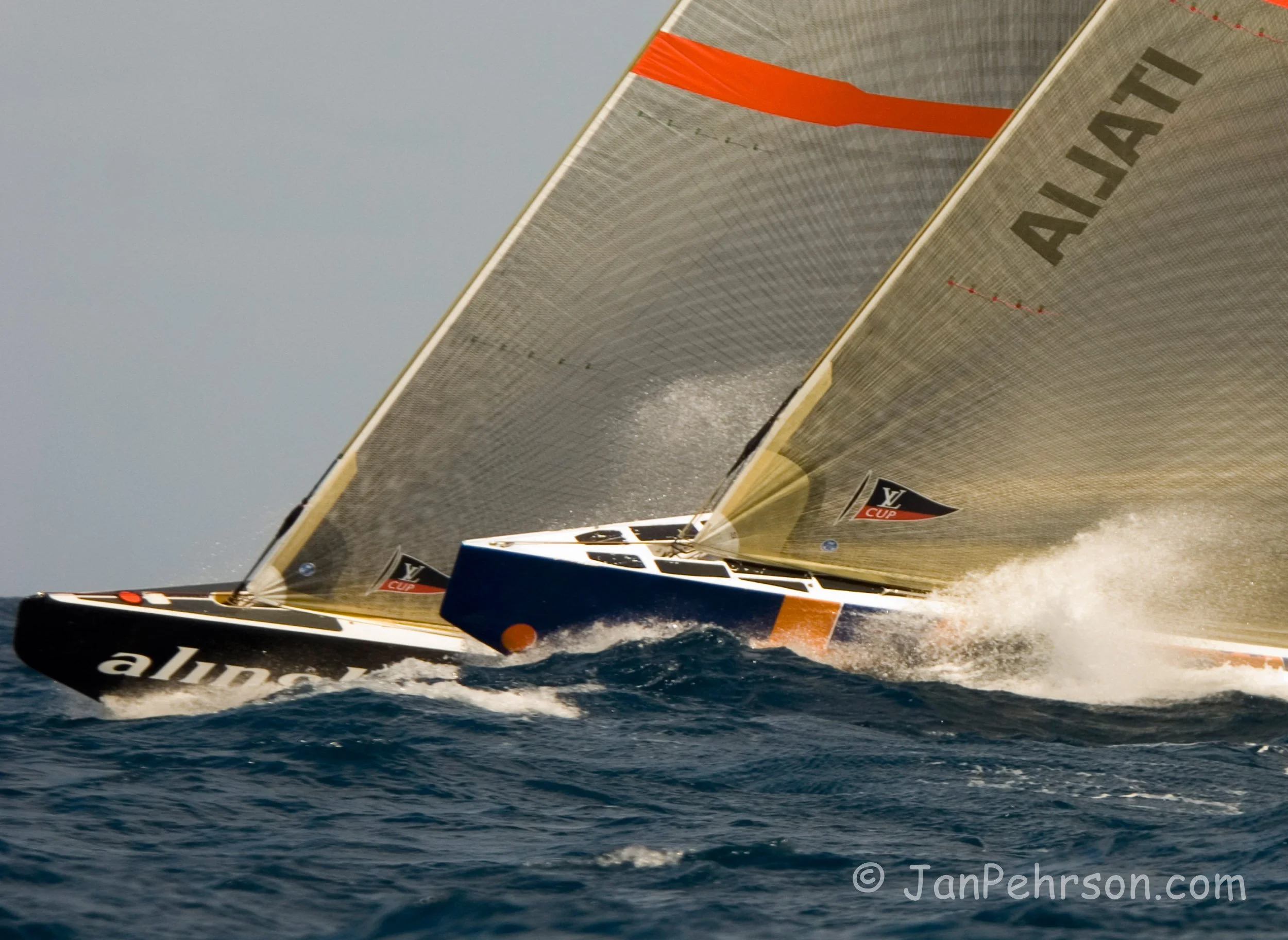 September 2005, Trapani, Sicily Americas Cup Act, Alinghi and +39 (00043a)