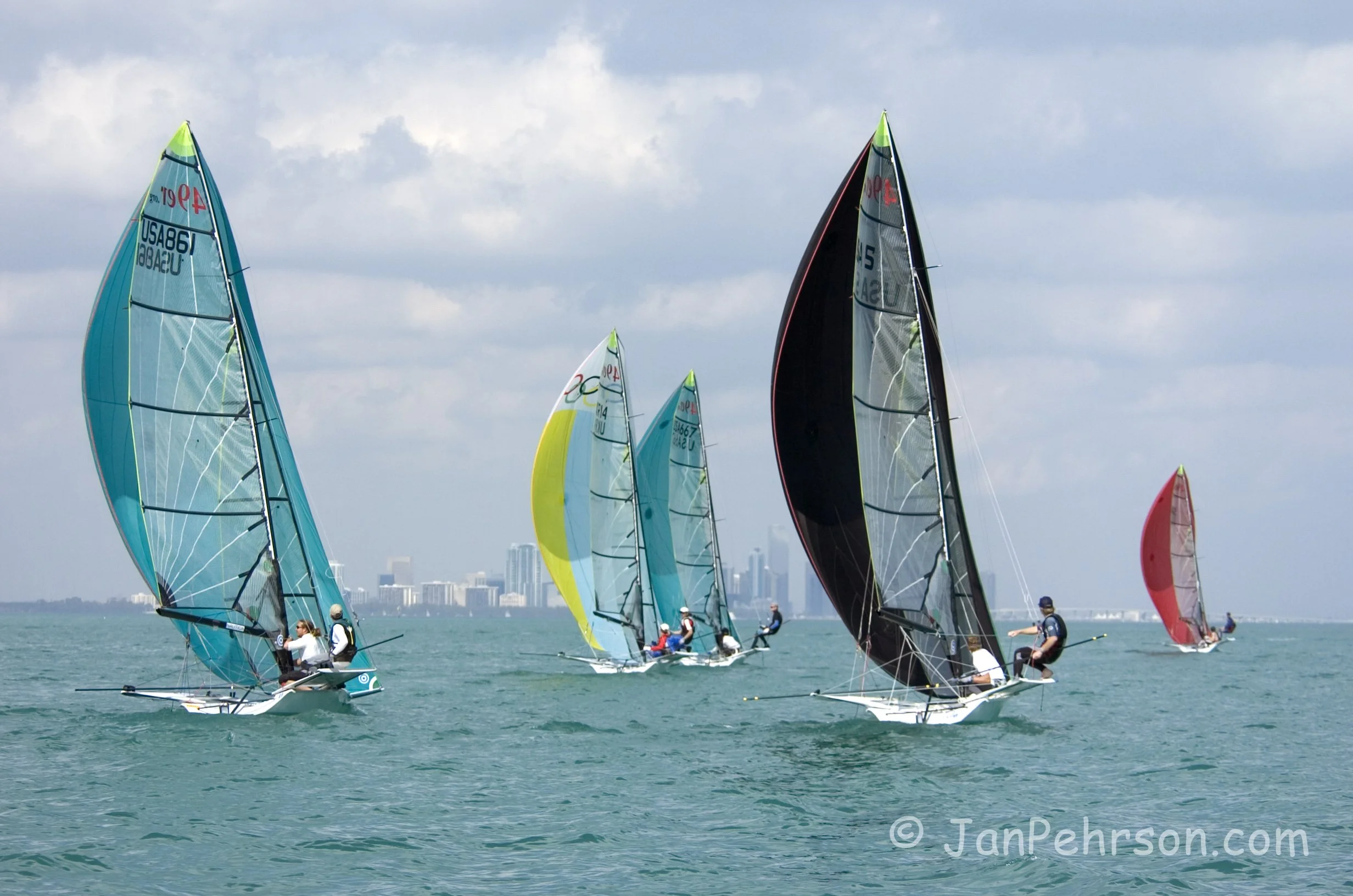 January 2005, Miami, Florida, Olympic Class Regatta, 49er Class (0127_2_012)
