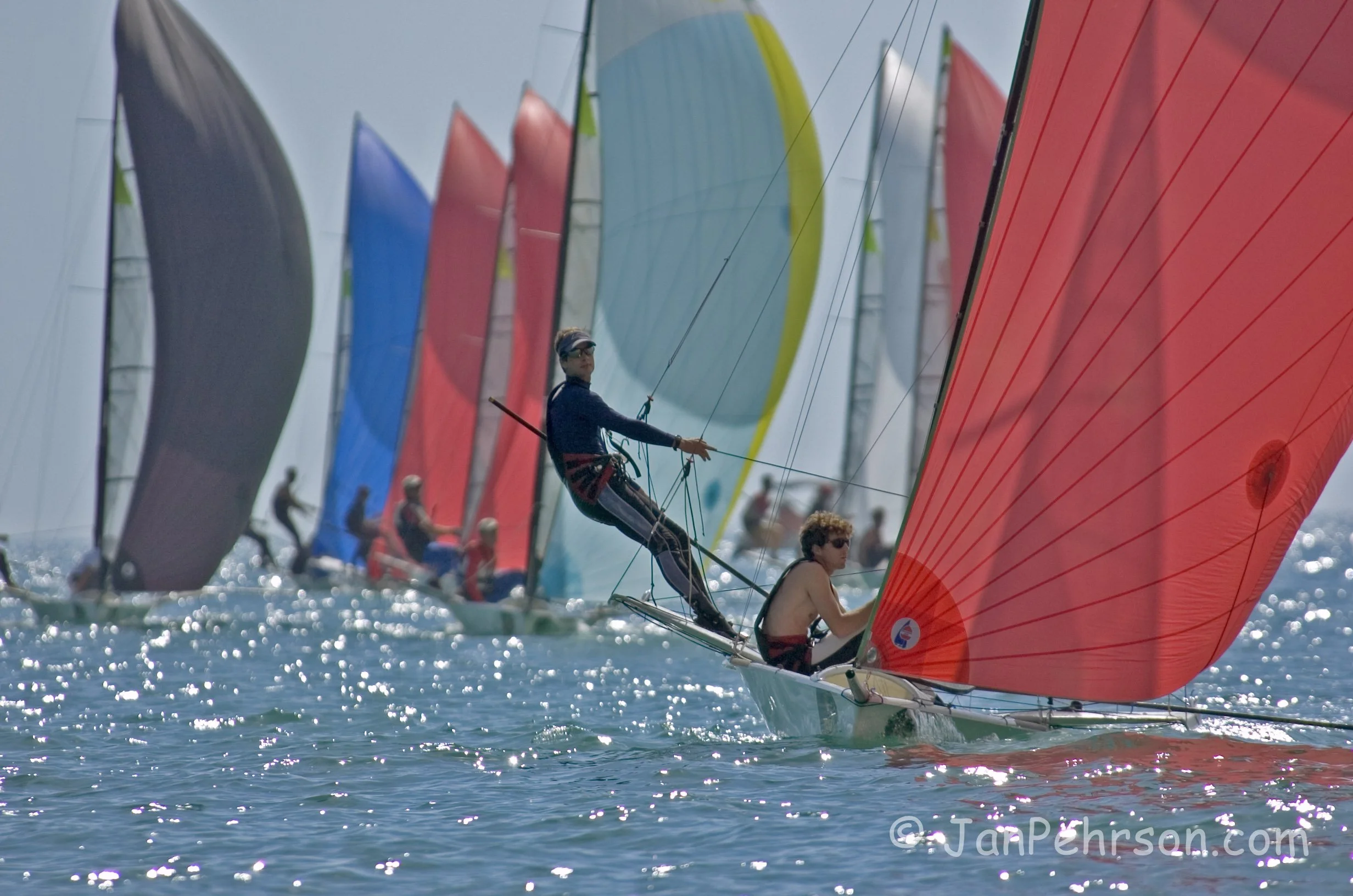 January 2005, Miami, Florida, Olympic Class Regatta, 49er Class, Bergan (0127_2_018)
