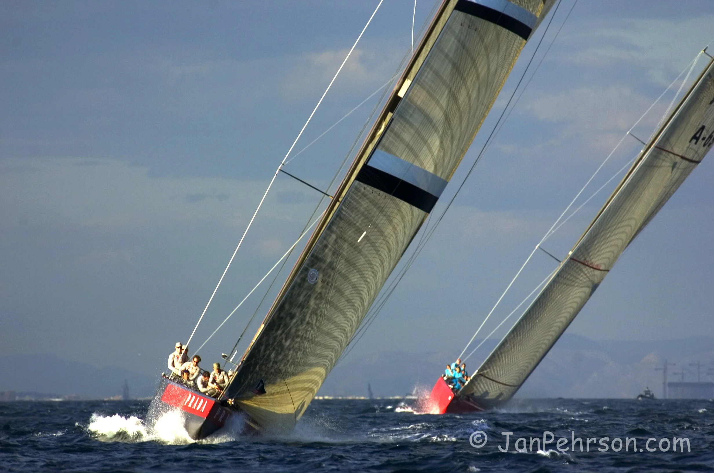 October 2004, Valencia, Spain, Americas Cup Racing, Act3 Starts and Fleet Races (1011_4_0005)