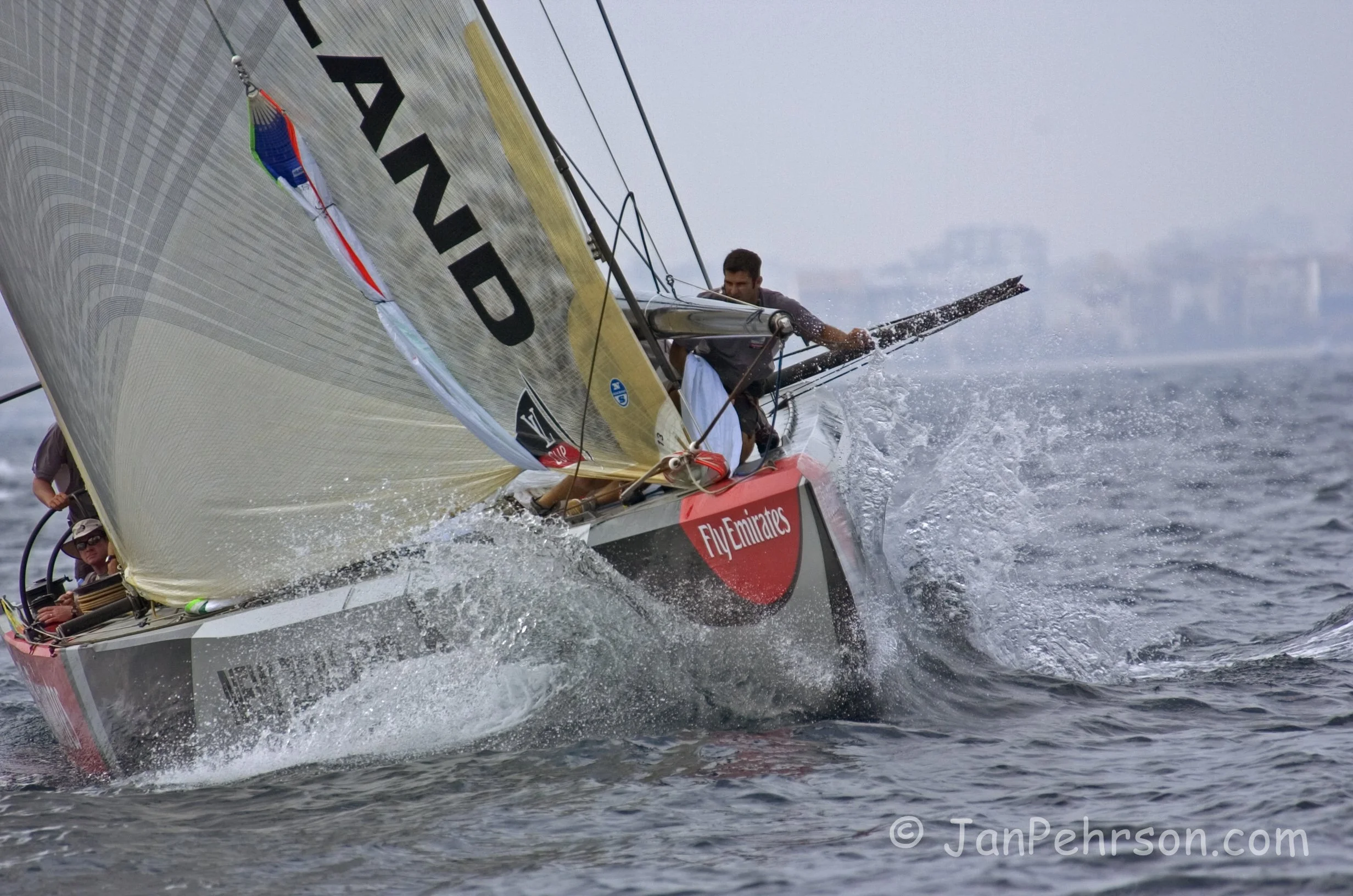 October 2004, Valencia, Spain, Americas Cup Racing, Yacht Emirates Team New Zealand (1007_3_0011)