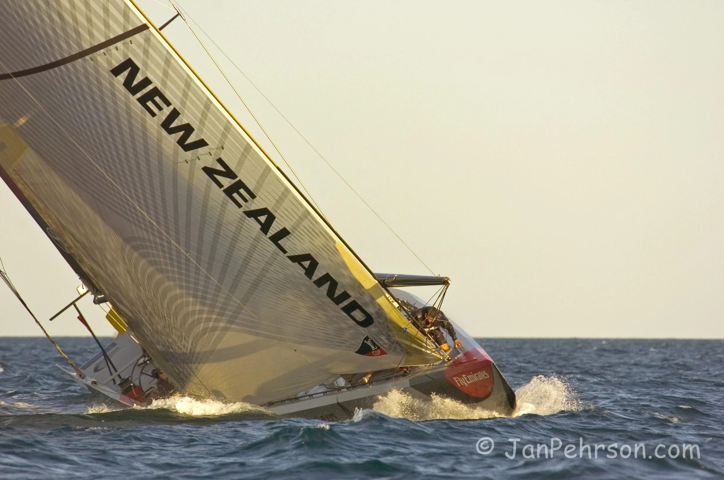 October 2004, Valencia, Spain, Americas Cup Racing, Yacht Emirates Team New Zealand (1011_4_0021)