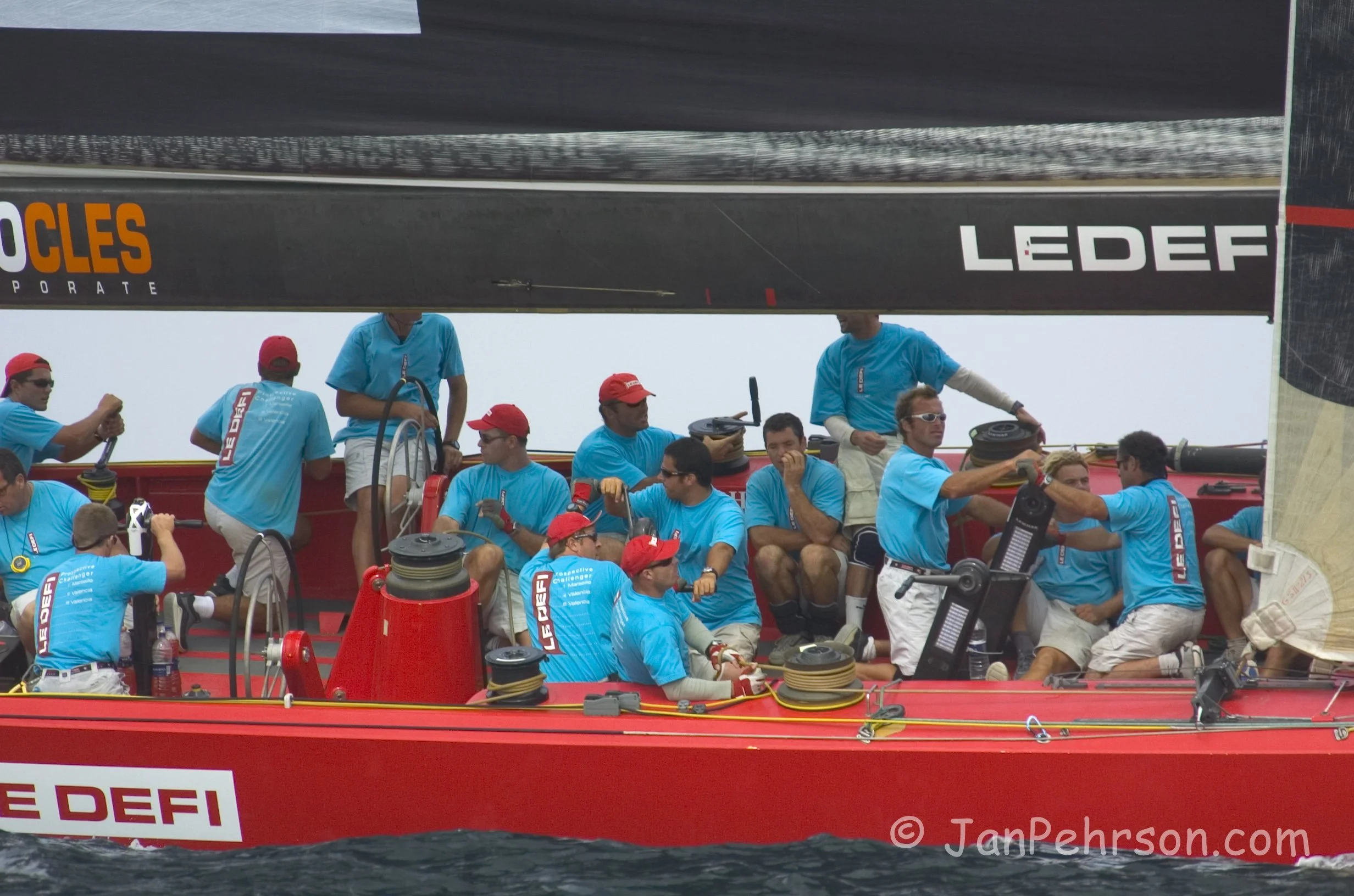 October 2004, Valencia, Spain, Americas Cup Racing, Yacht Le Defi (1007_2_0035)