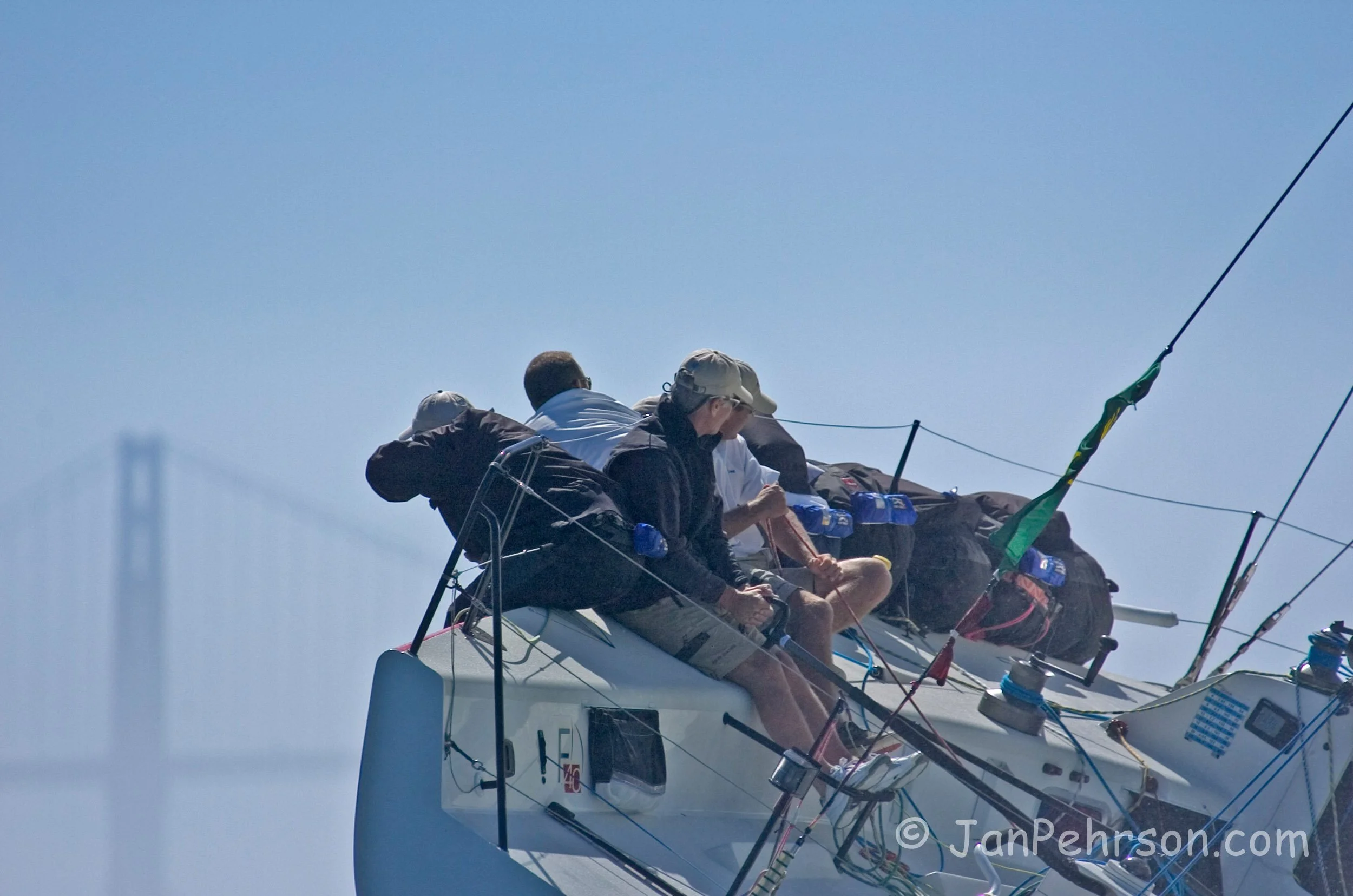 September 2004, San Francisco, California, Farr 40 Class Worlds, Close Ups Crews and Bows (0908_3_0023)