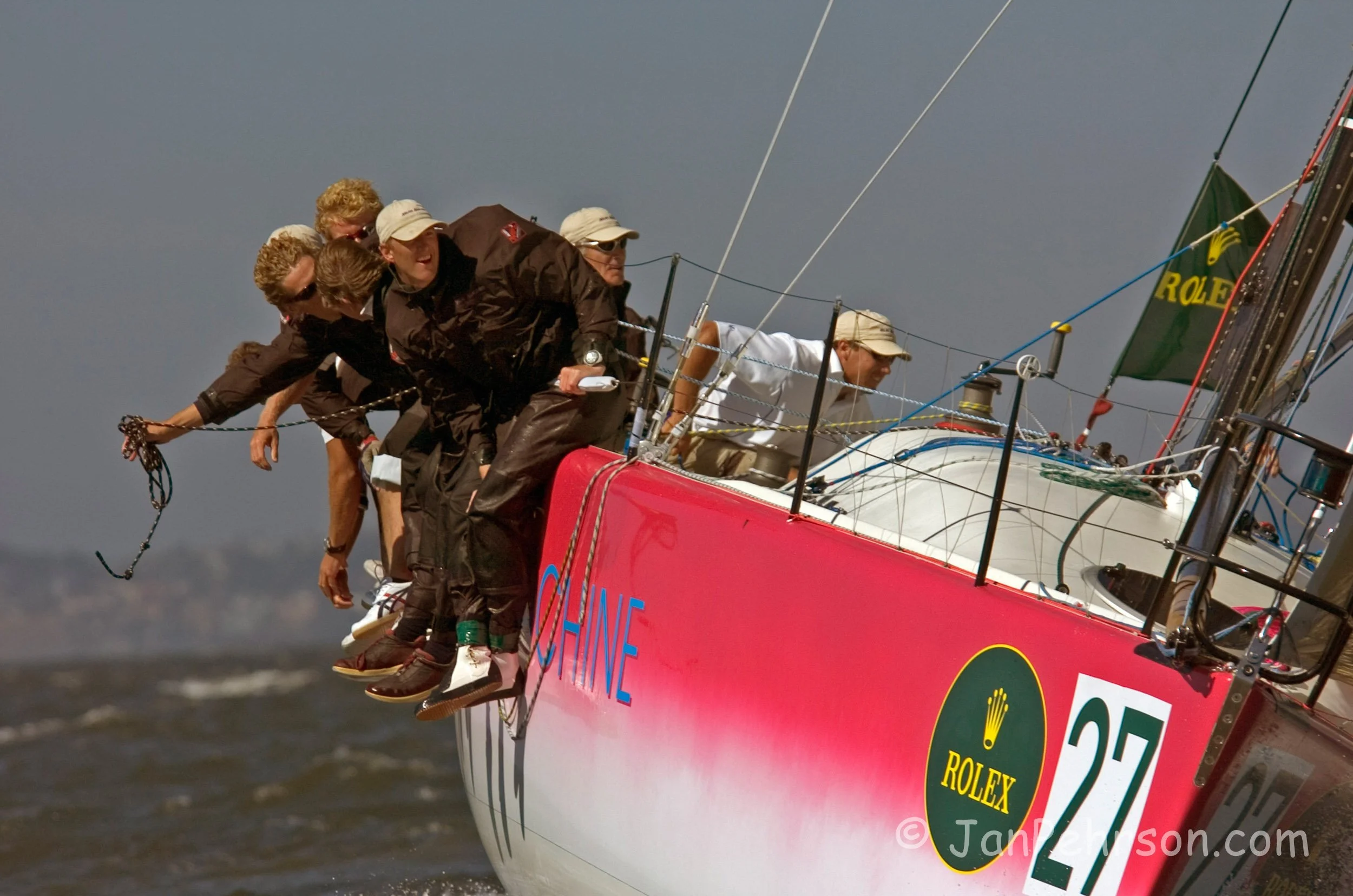 September 2004, San Francisco, California, Farr 40 Class Worlds, Close Ups Crews and Bows (0908_3_0028)