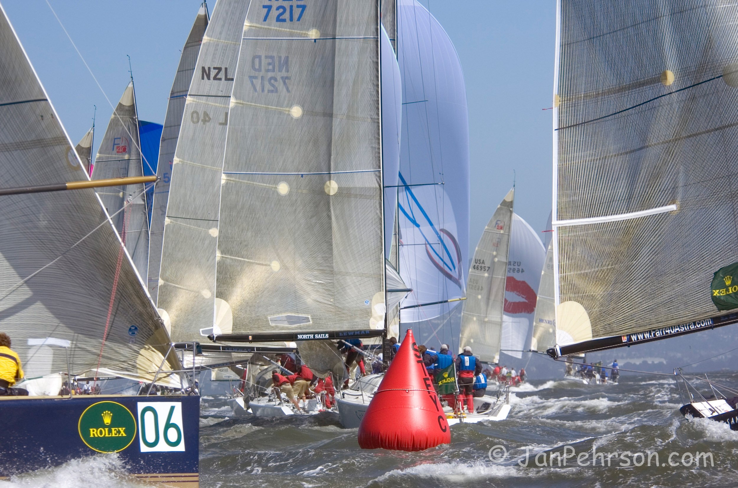 September 2004, San Francisco, California, Farr 40 Class Worlds, Fleet Shots (0909_3_0016)