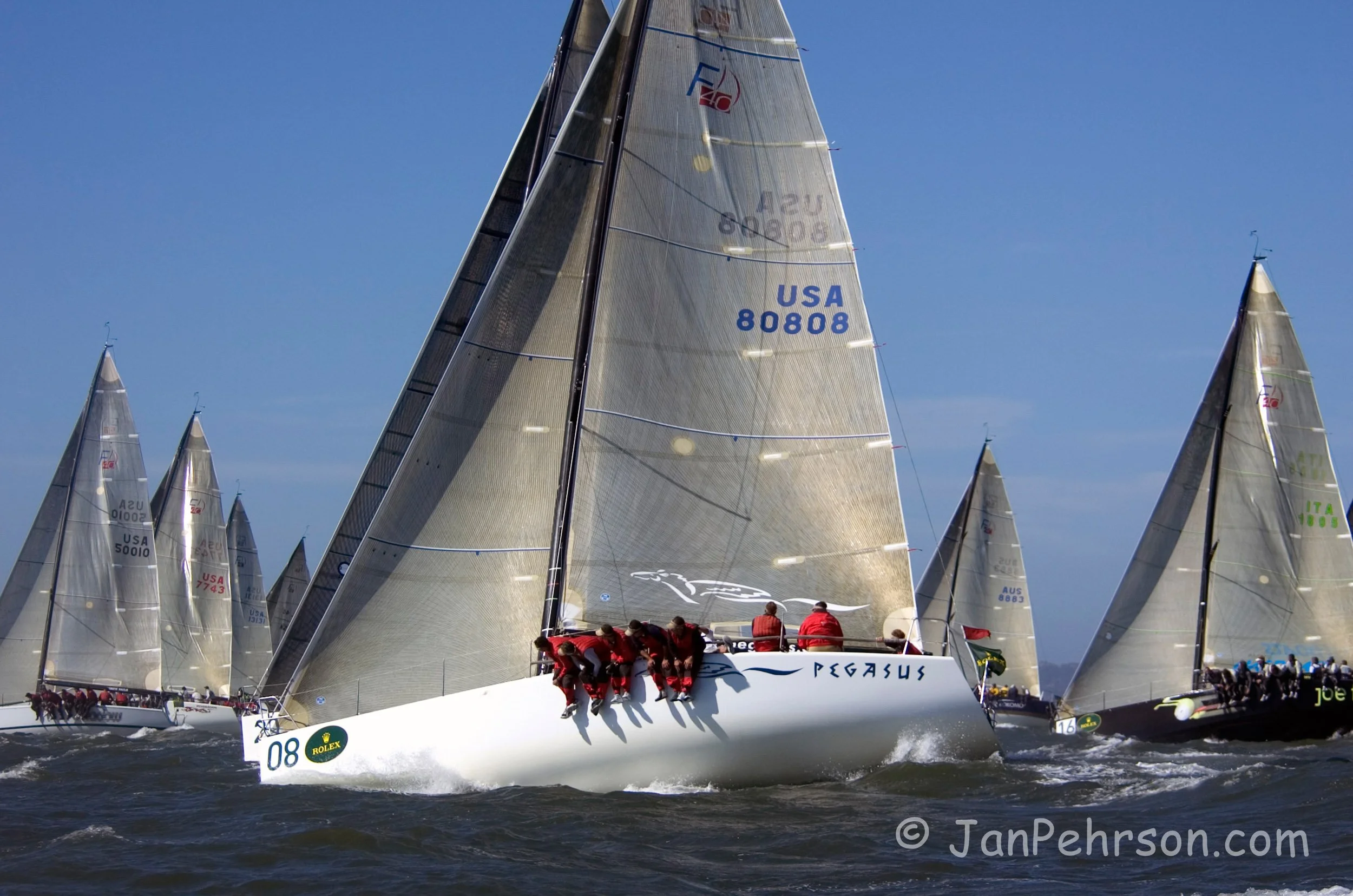 September 2004, San Francisco, California, Farr 40 Class Worlds, Fleet Shots (0909_3_0019)