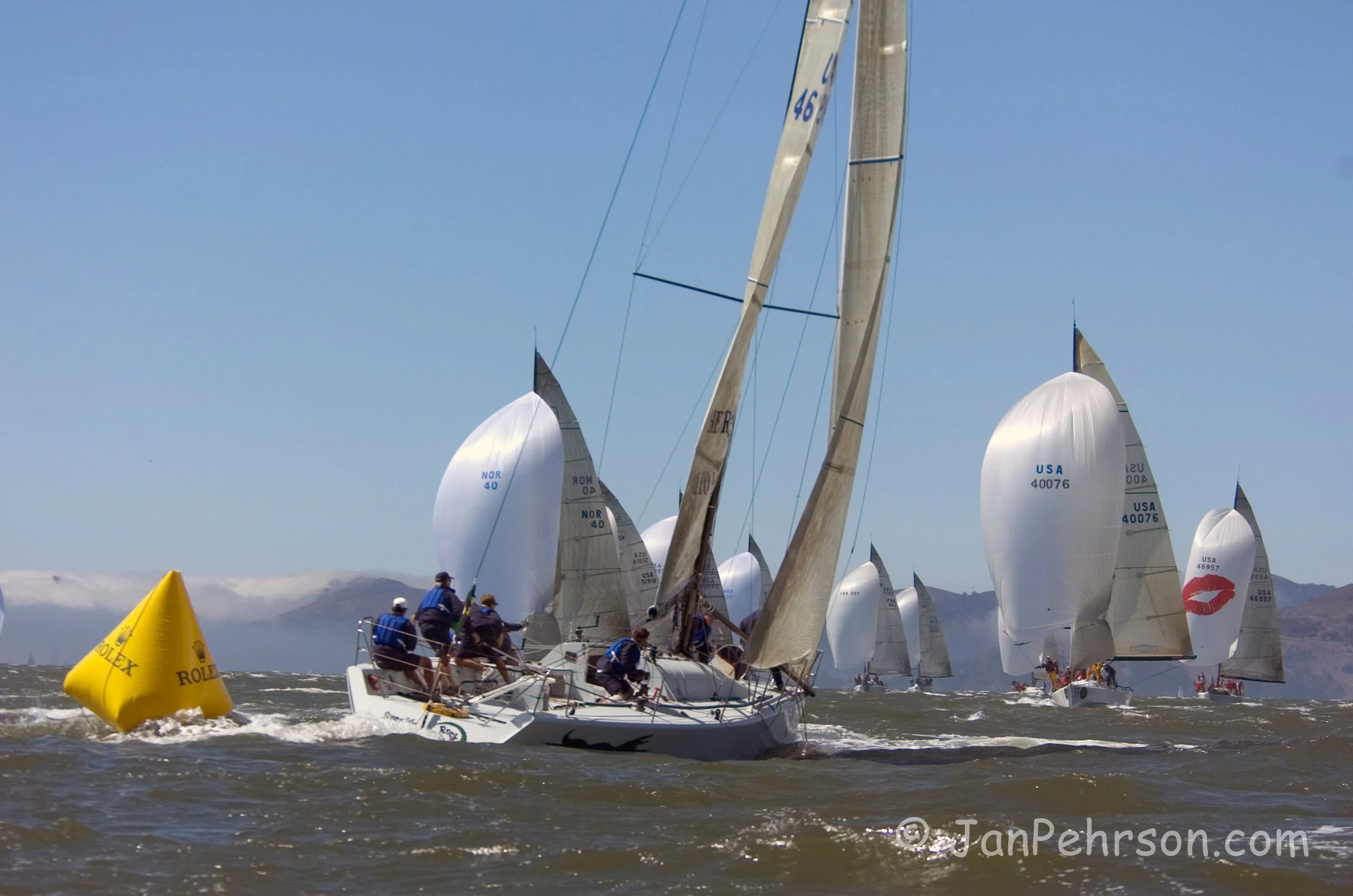 September 2004, San Francisco, California, Farr 40 Class Worlds, Fleet Shots (0911_1_0008)