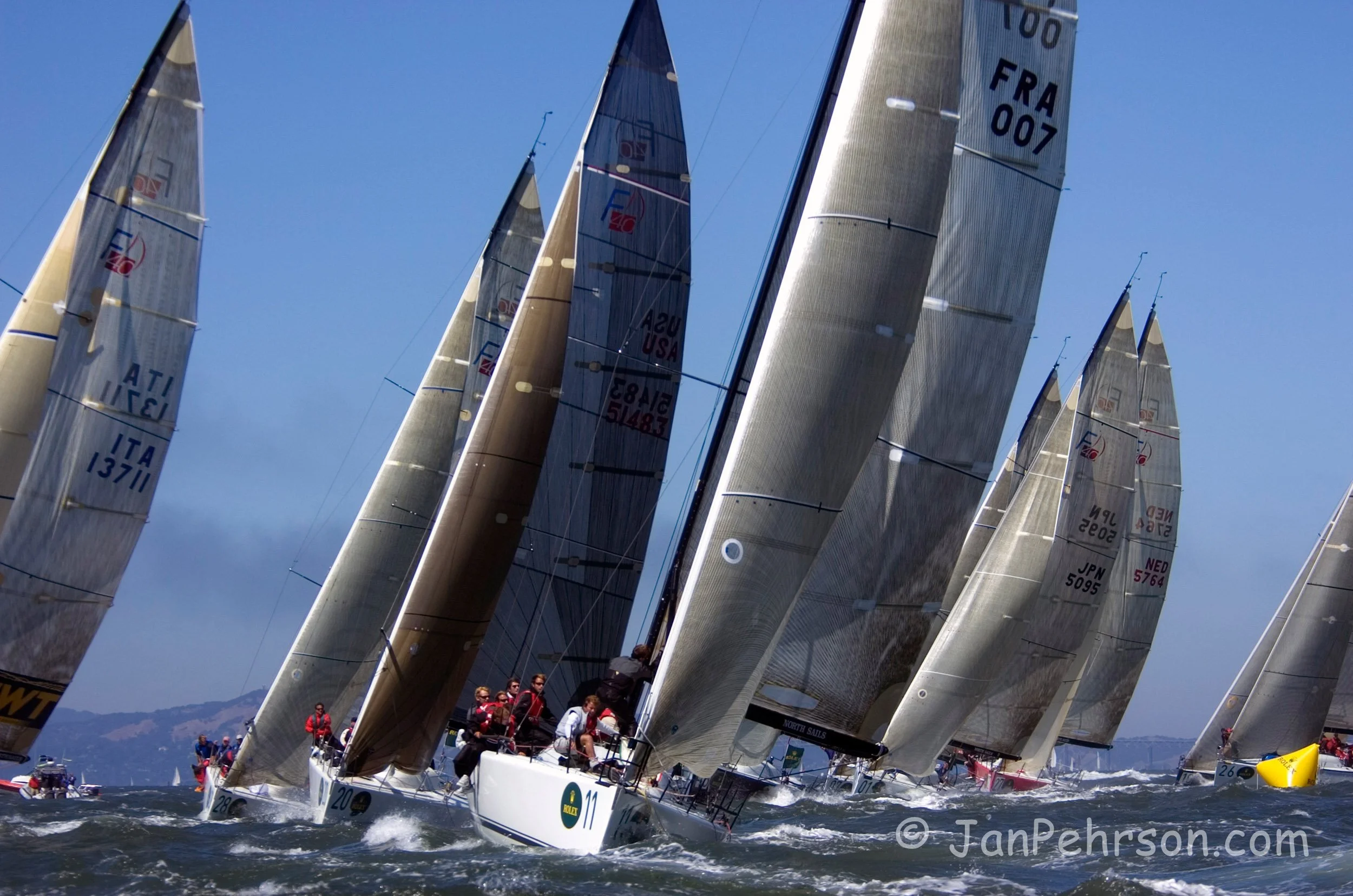 September 2004, San Francisco, California, Farr 40 Class Worlds, Fleet Shots (0911_3_0027)