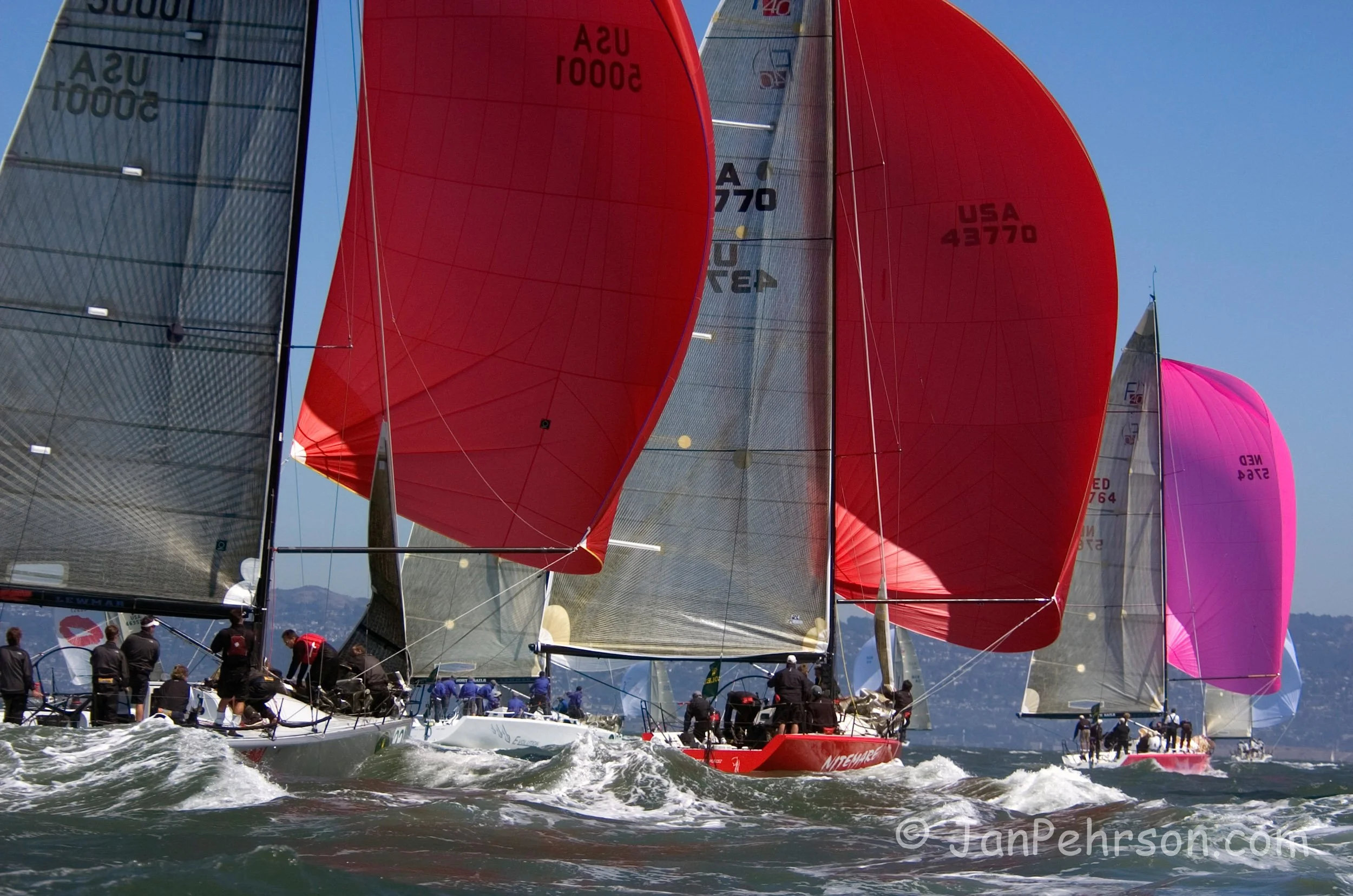 September 2004, San Francisco, California, Farr 40 Class Worlds, Fleet Shots (0911_3_0031)