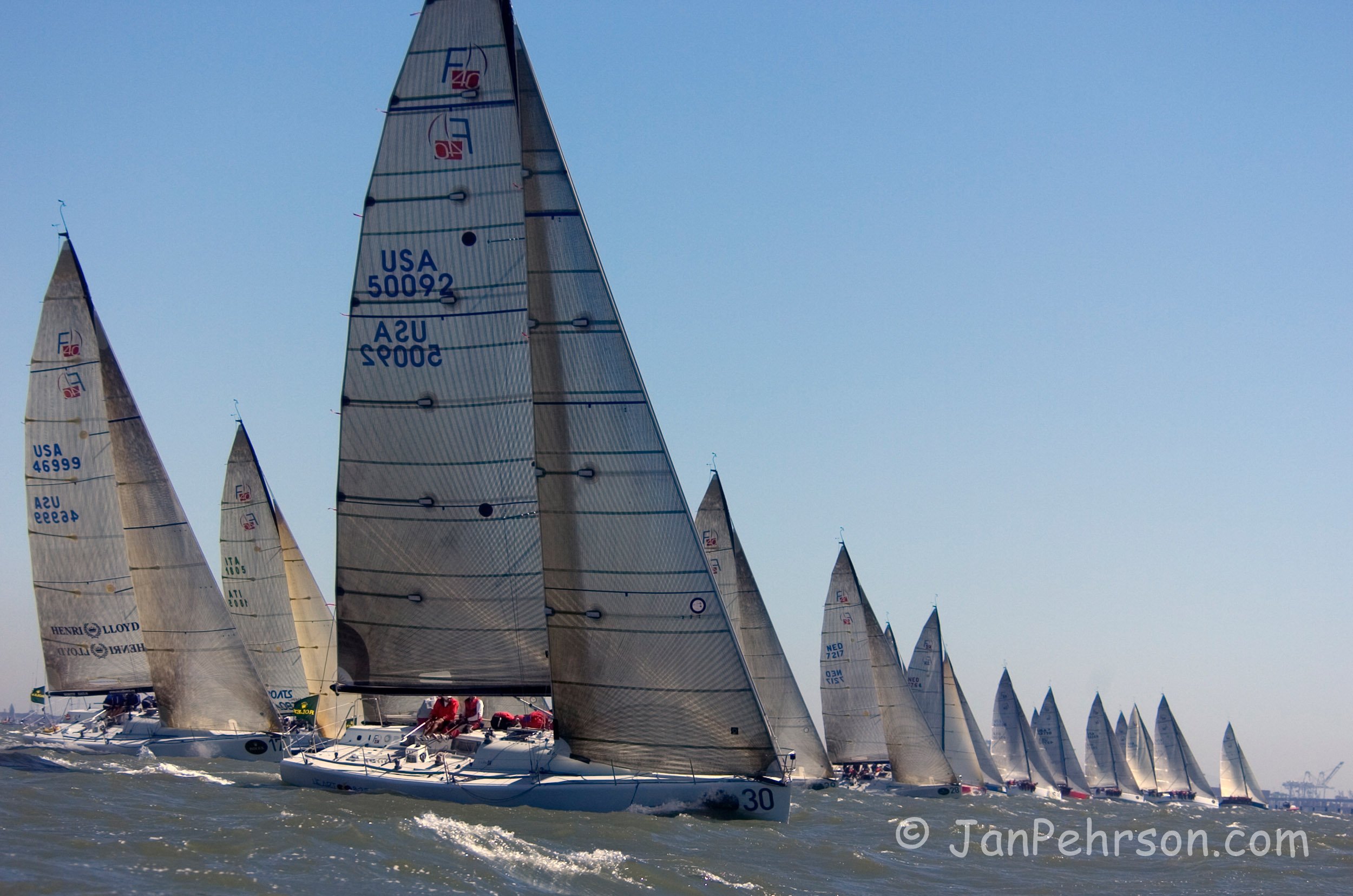 September 2004, San Francisco, California, Farr 40 Class Worlds, Fleet Shots (0911_3_0041)