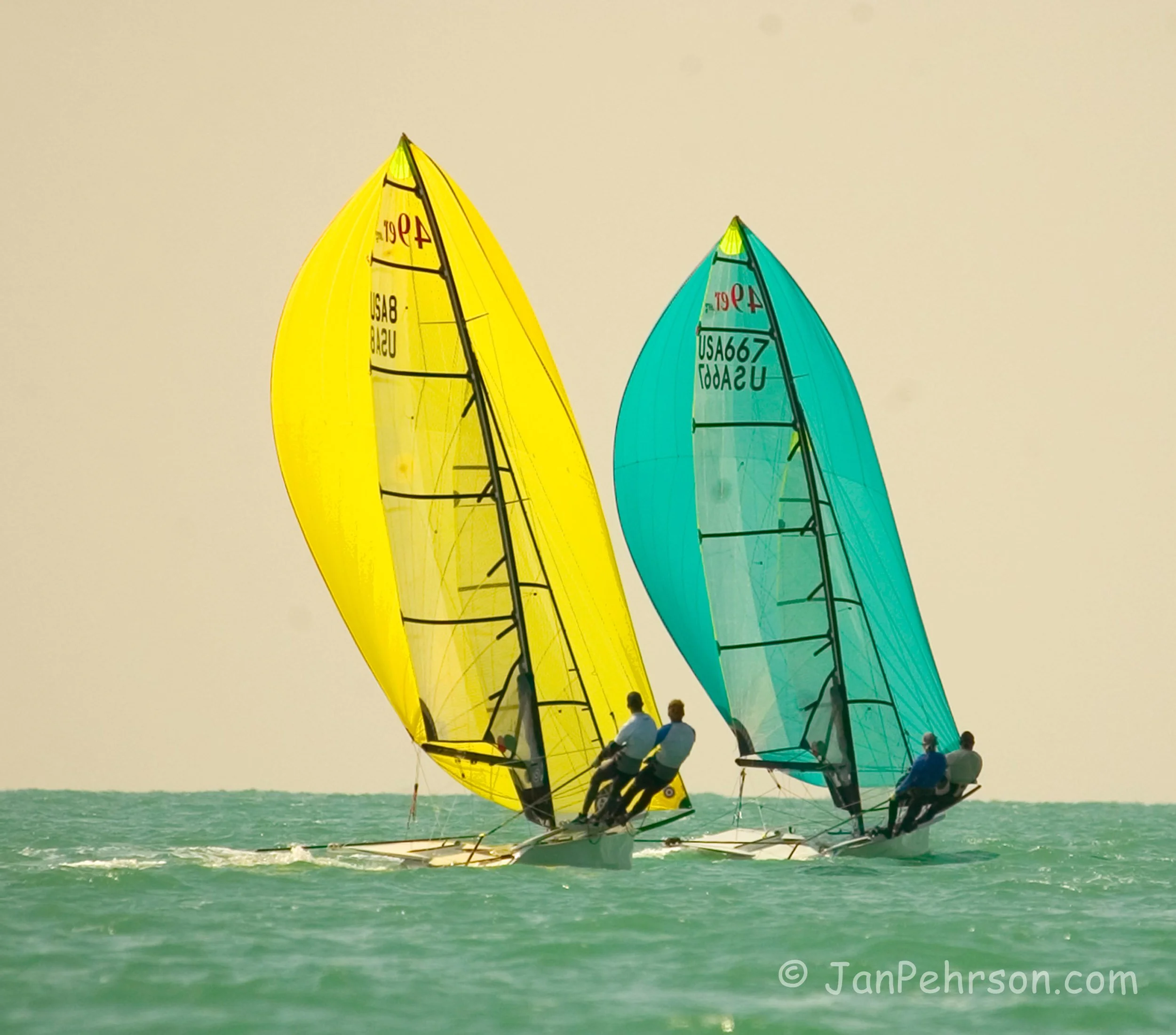 February 2004, Miami, Florida, USA Olympic Trials, Class Winners, 49er Class, Wadlow & Spaulding & 667 (49er_USA8_Wadlow&Spaulding_&667)