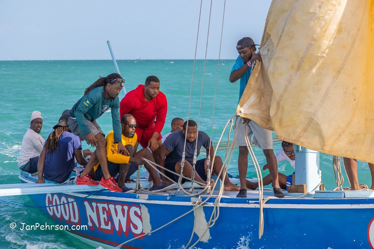 Dec 2022, Nassau, Bahamas, Best of the Best Regatta, A-Class, Good News, from Ragged Island