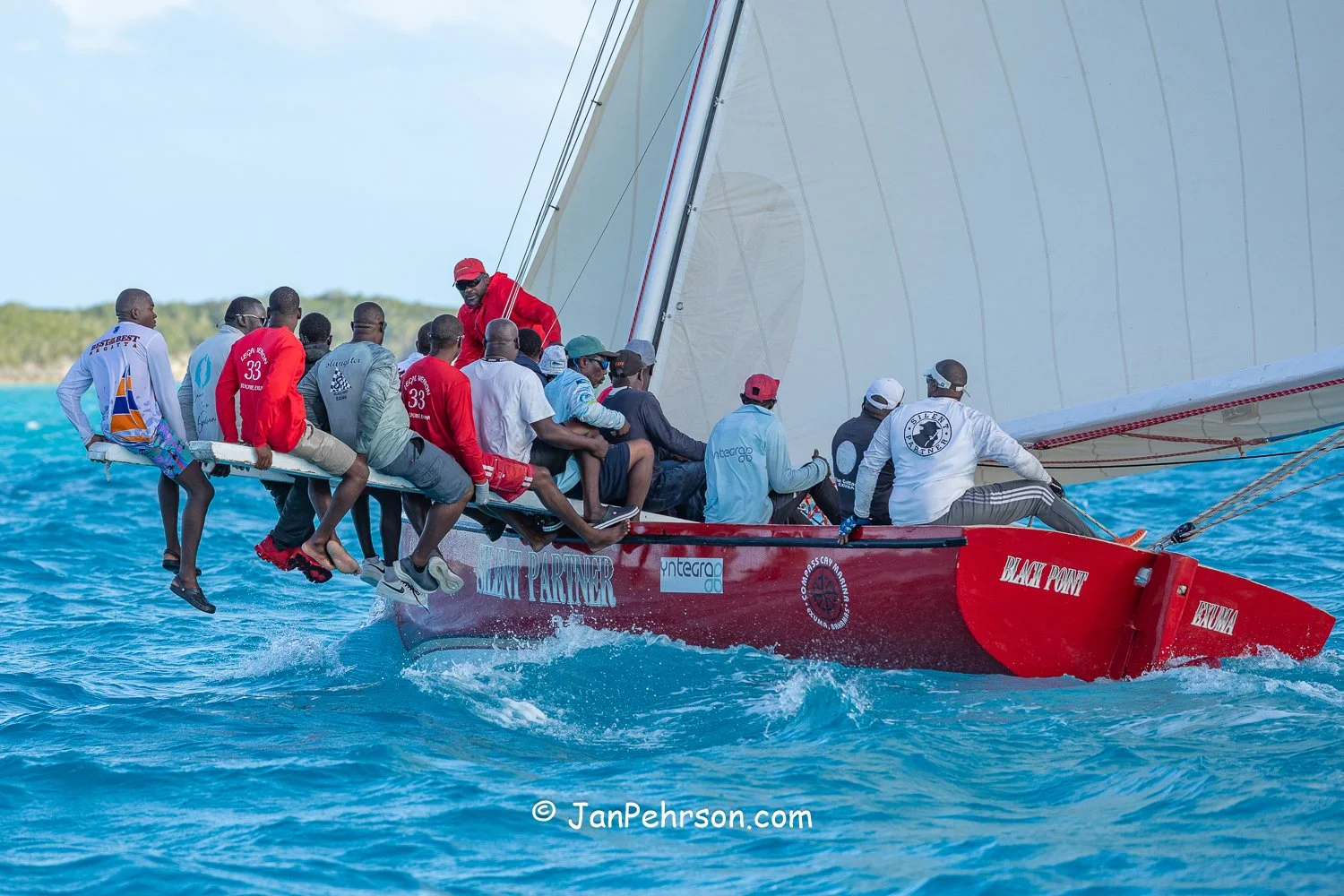 April 2026, George Town, Bahamas, National Family Island Regatta, A-Class, Silent Partner, from Exuma