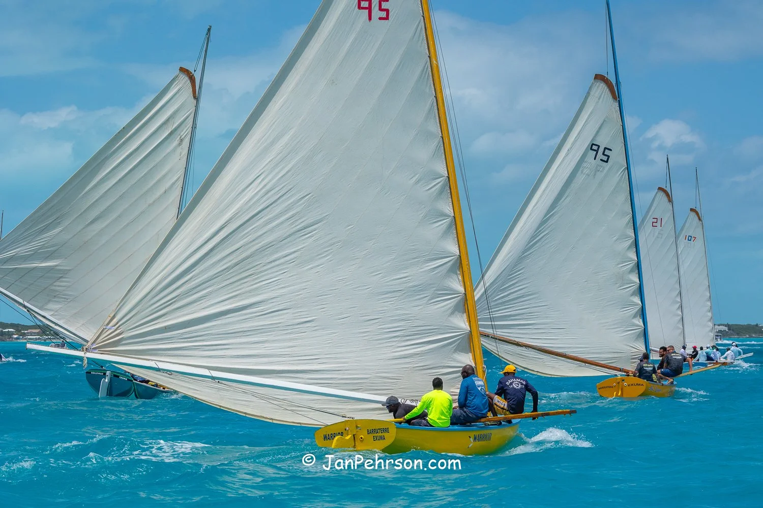 April 2026, George Town, Bahamas, National Family Island Regatta, C-Class, Warrior, from Exuma