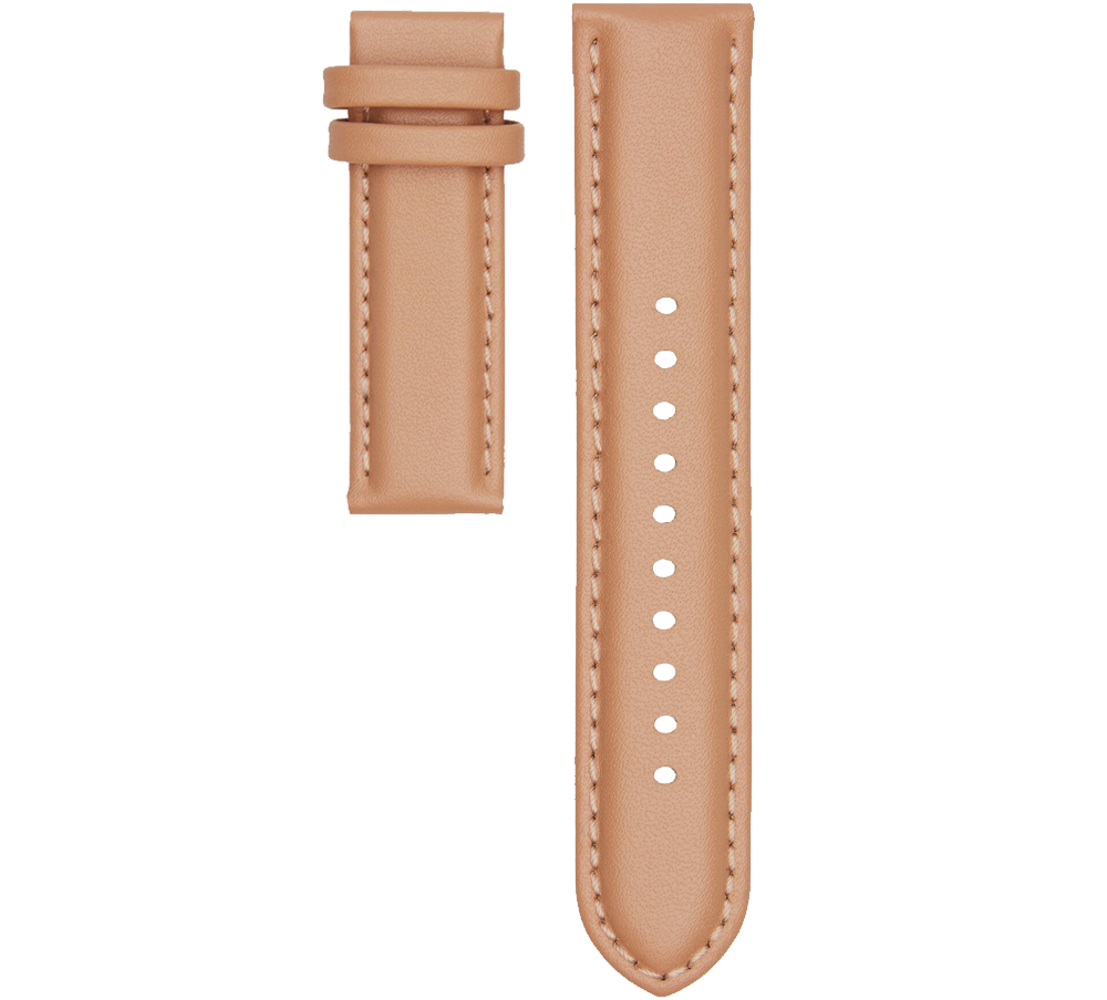 20mm Nude Stitched Leather Strap