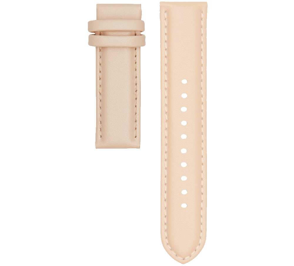 20mm Peach Stitched Leather Strap