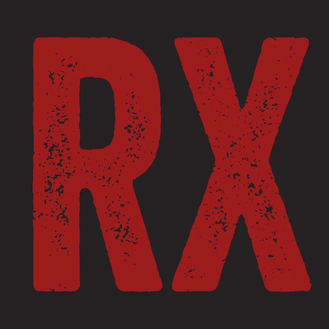 Red RX icon representing pharmaceutical and life sciences executive coaching