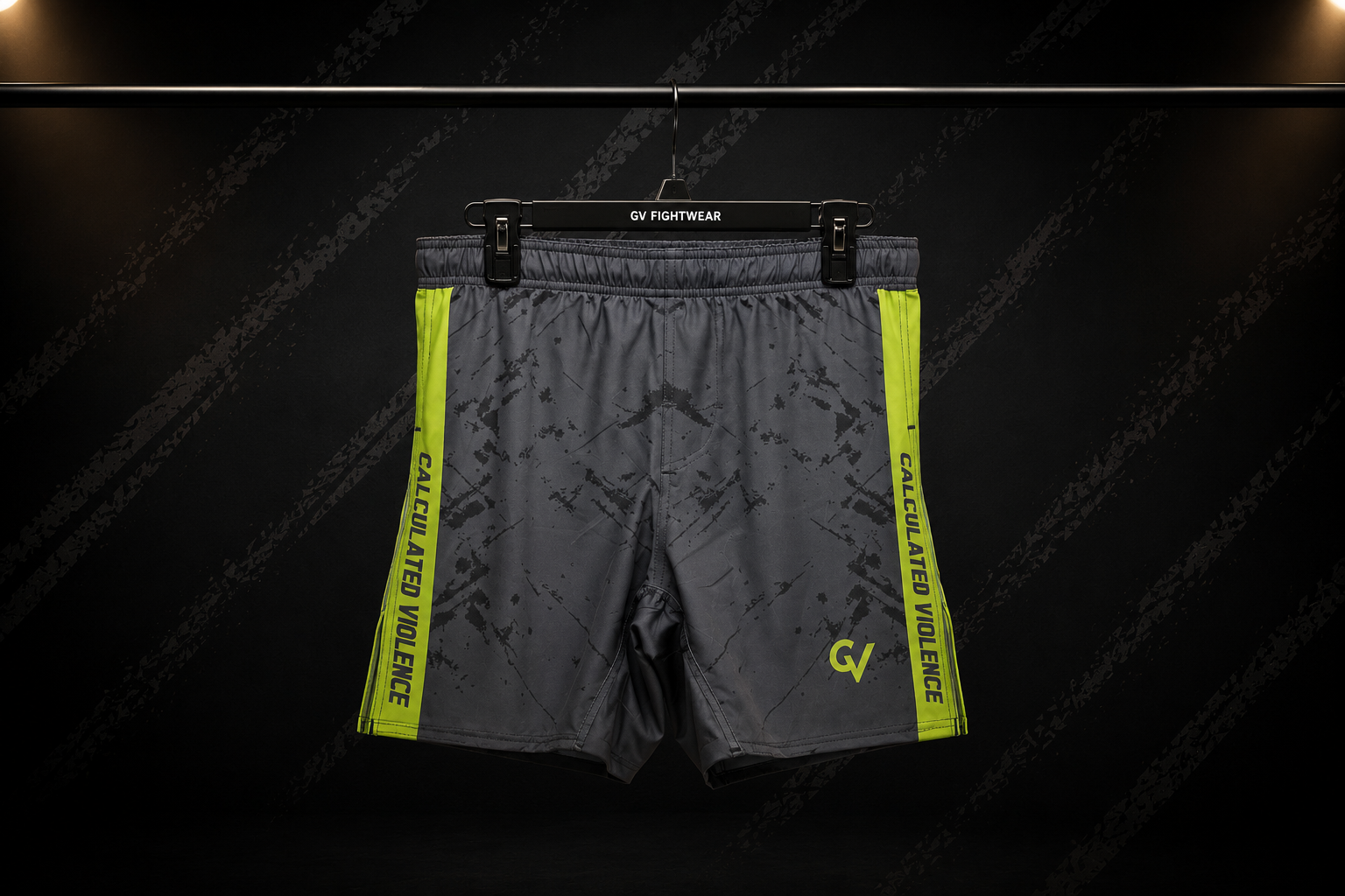 Grey & Green 2 In 1 Compression Shorts