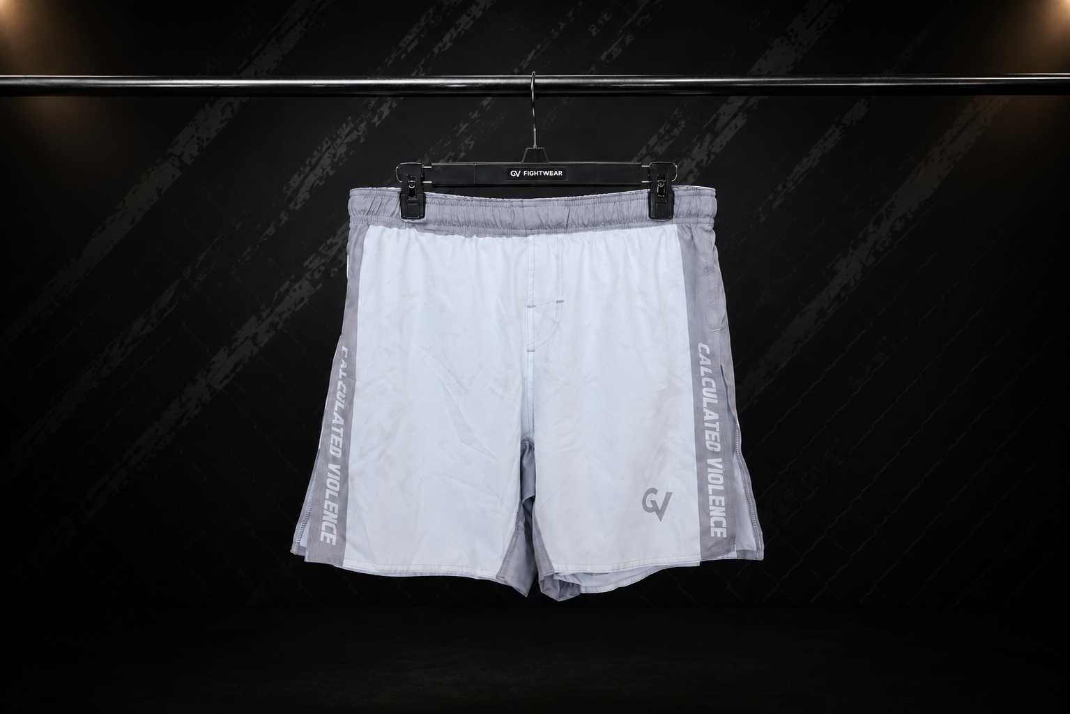 Womens White 2 In 1 Compression Shorts