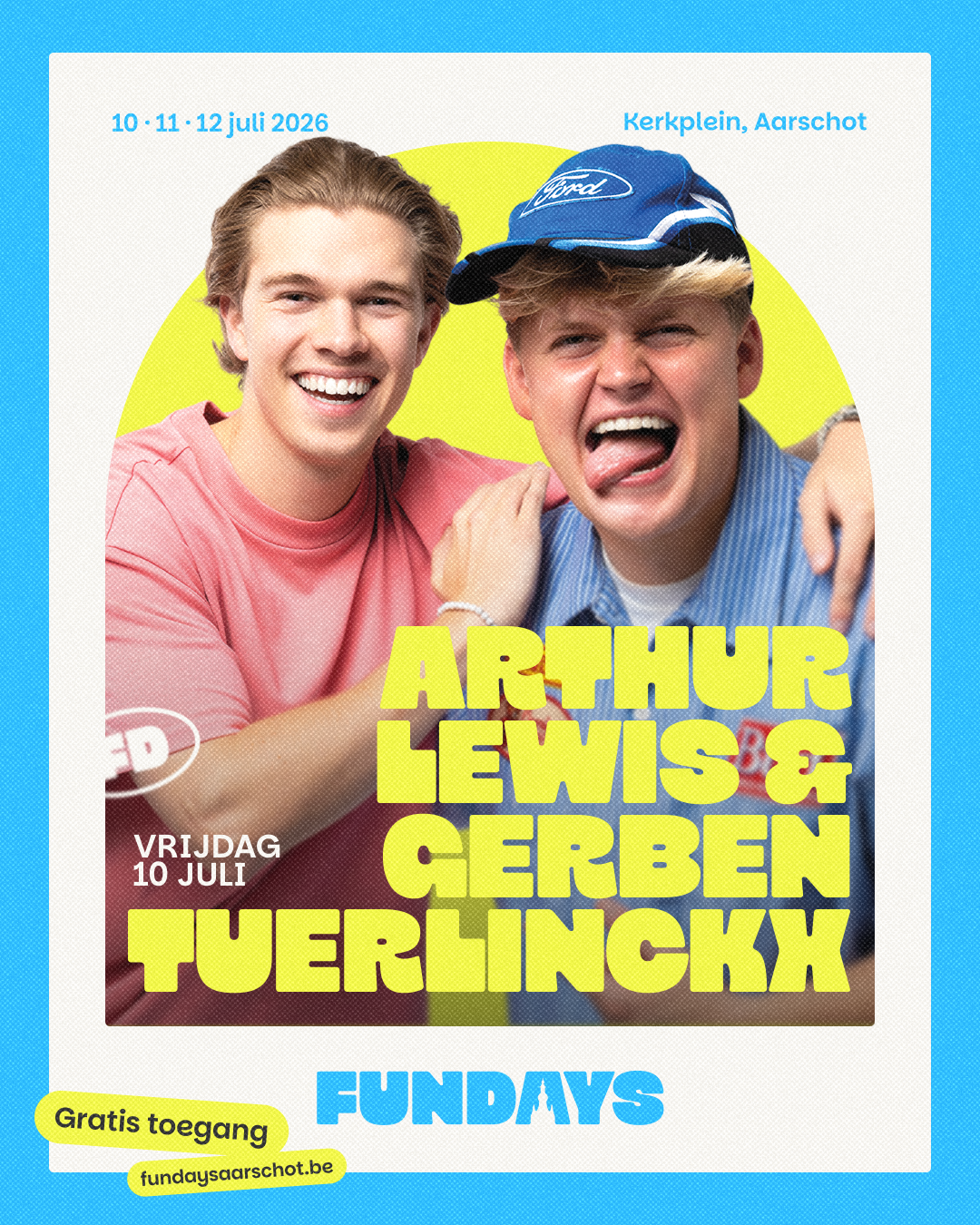 DJ en producer Arthur Lewis staat al achter de draaitafels sinds zijn dertiende, Gerben Tuerlinckx is het social media-gezicht van Qmusic dat heel Vlaanderen kent. Samen vormen ze een duo dat feestzaal en festivalweide met evenveel gemak weet los te 