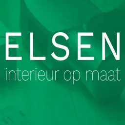 Groen achtergrond met witte tekst: 'ELENSEN interieur op maat'.