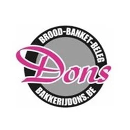 Logo van Bakkerijdons met text 'BRood-BANKET-BEER' en website 'bakkerijdons.be'