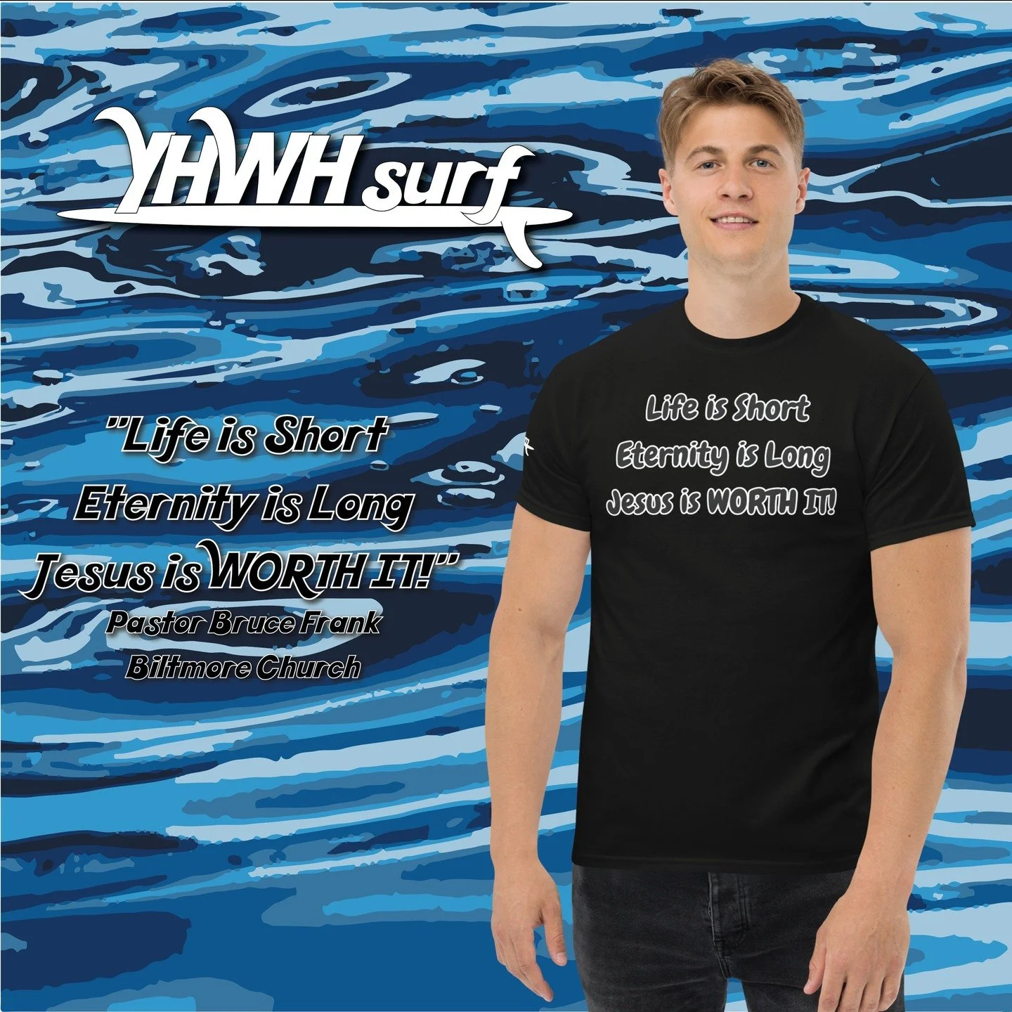 A few weeks ago, Pastor Bruce spit this nugget of wisdom and I was inspired to put it on a shirt. This shirt not only shares your faith, but it supports the church as ALL of the profits from the sale of this shirt will go to Biltmore Church. They hav